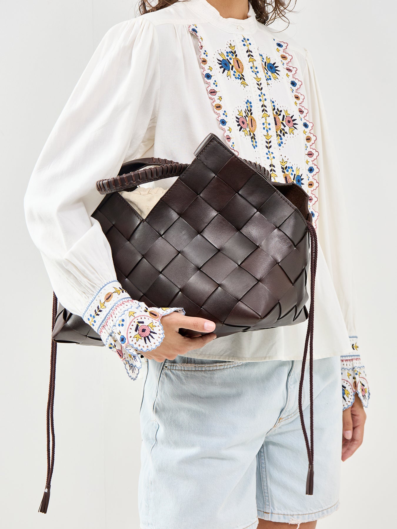Castello Shoulder Tote Brown