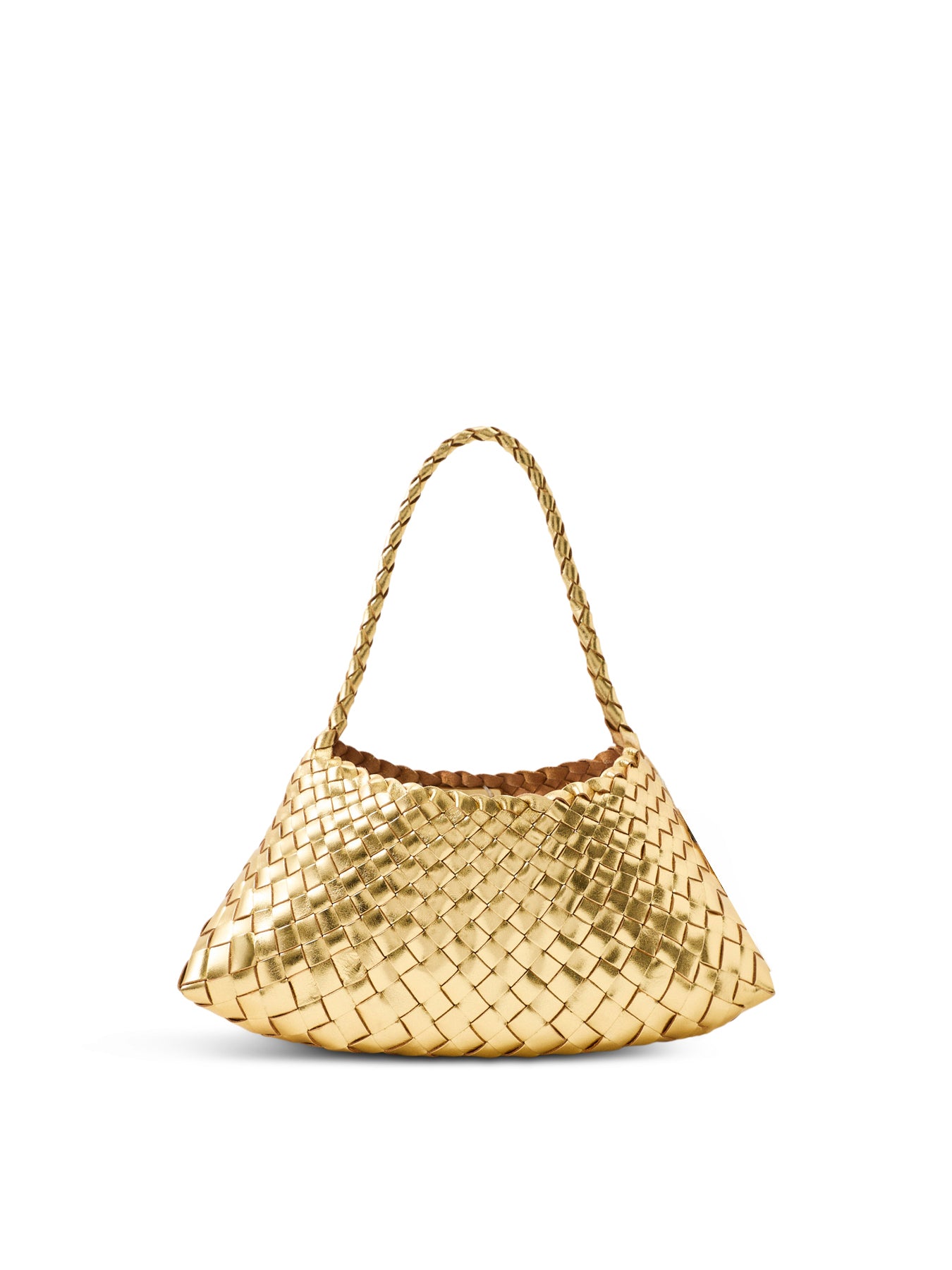Rosanna Leather Shoulder Bag Gold