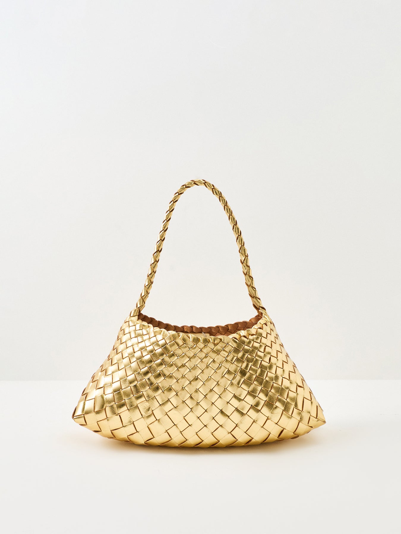 Rosanna Leather Shoulder Bag Gold