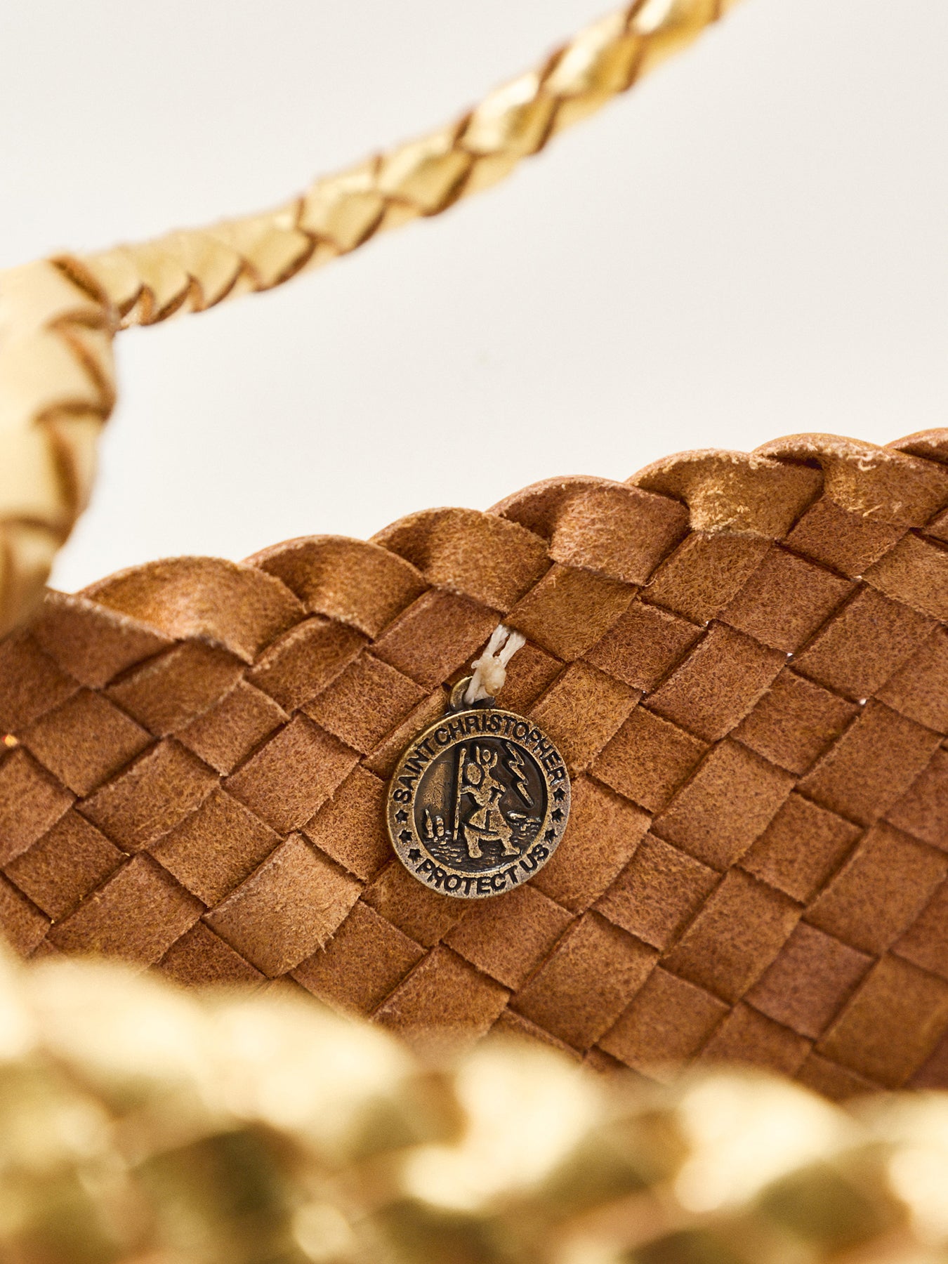 Rosanna Leather Shoulder Bag Gold