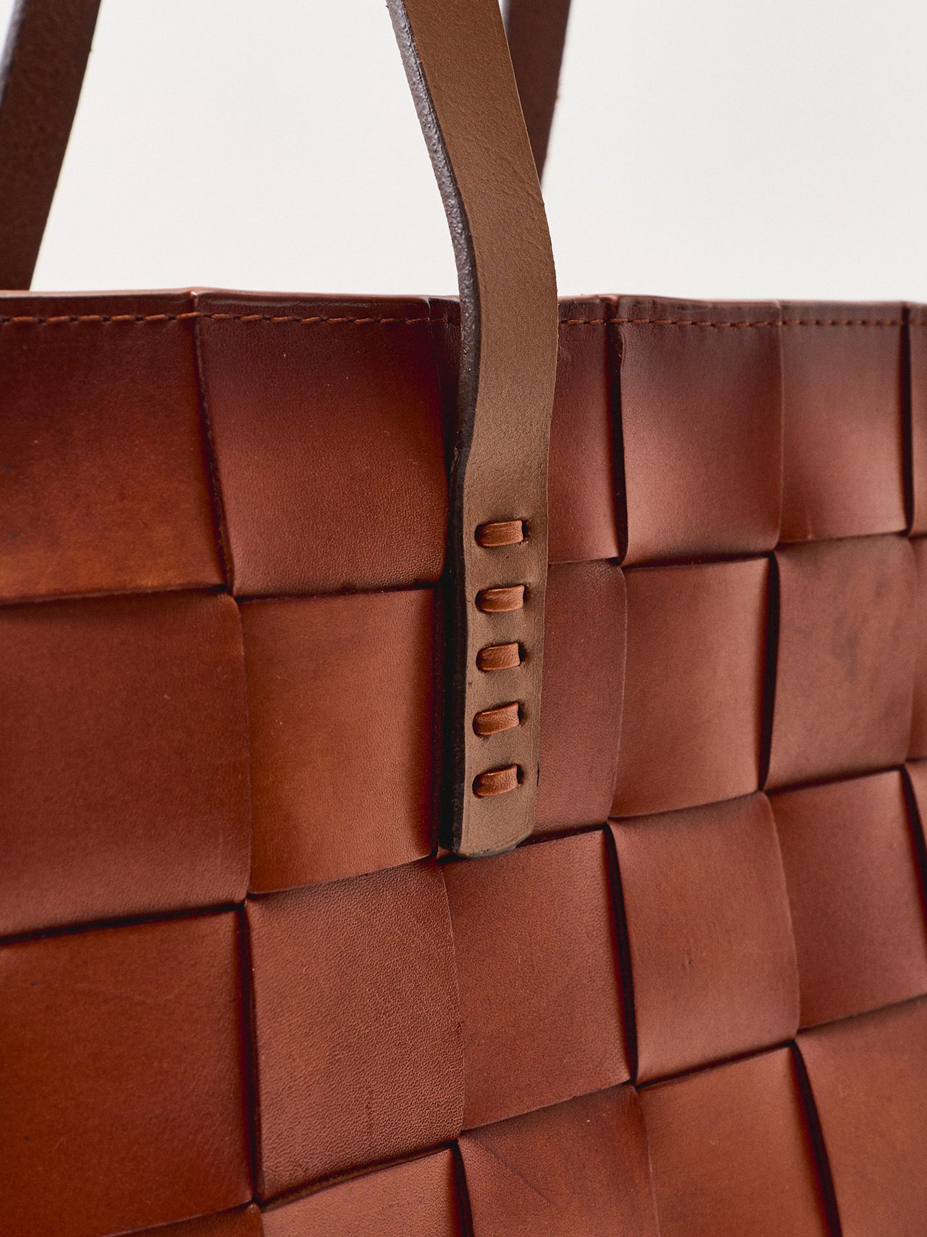 Japan Suede Box Weave Basket Tan