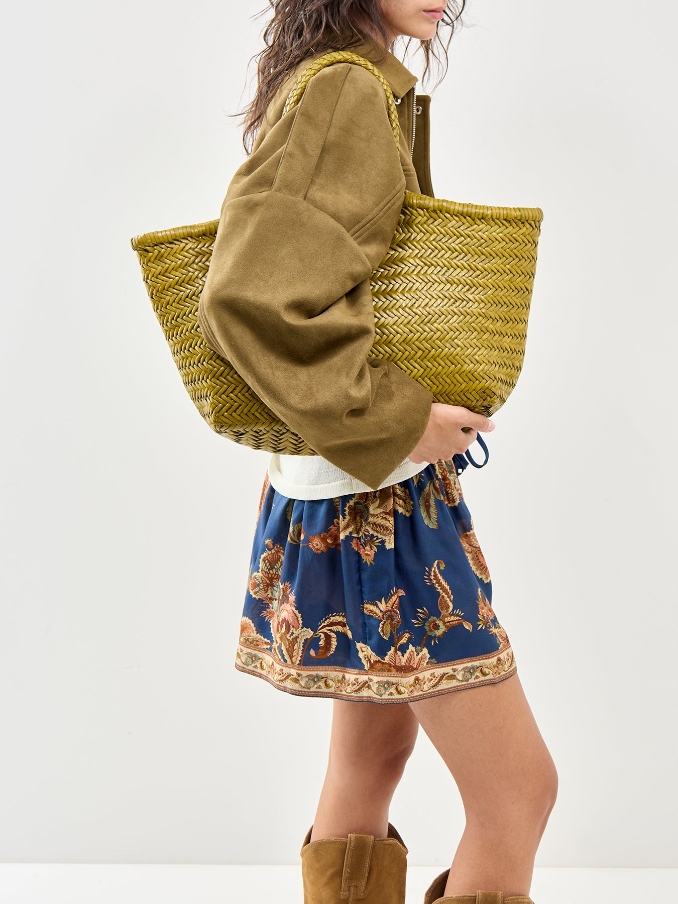 Nantucket Basket Big Tote Green