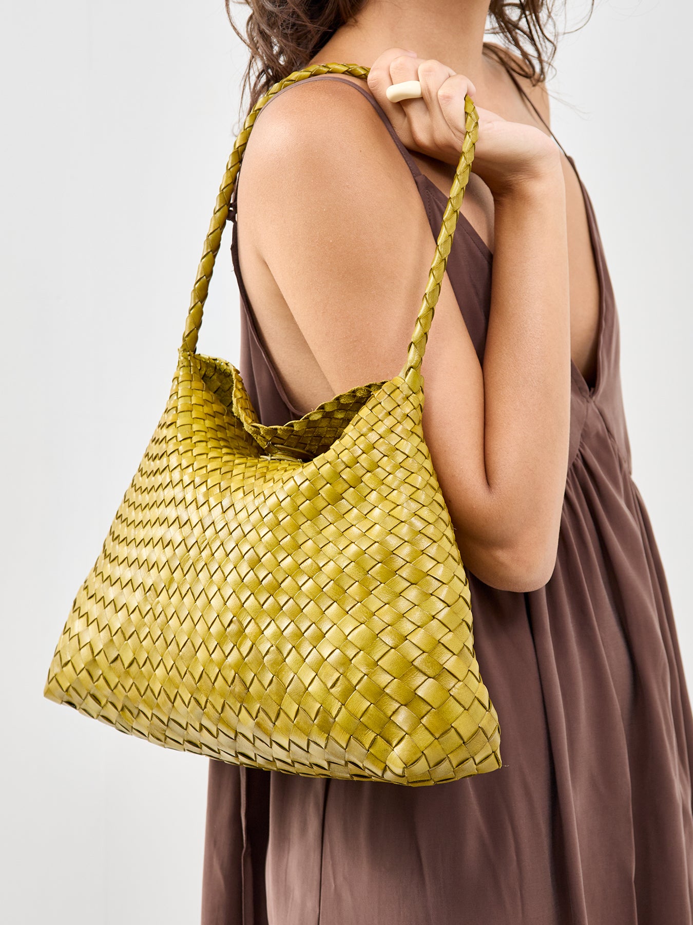 Santa Maria Leather Shoulder Bag Green