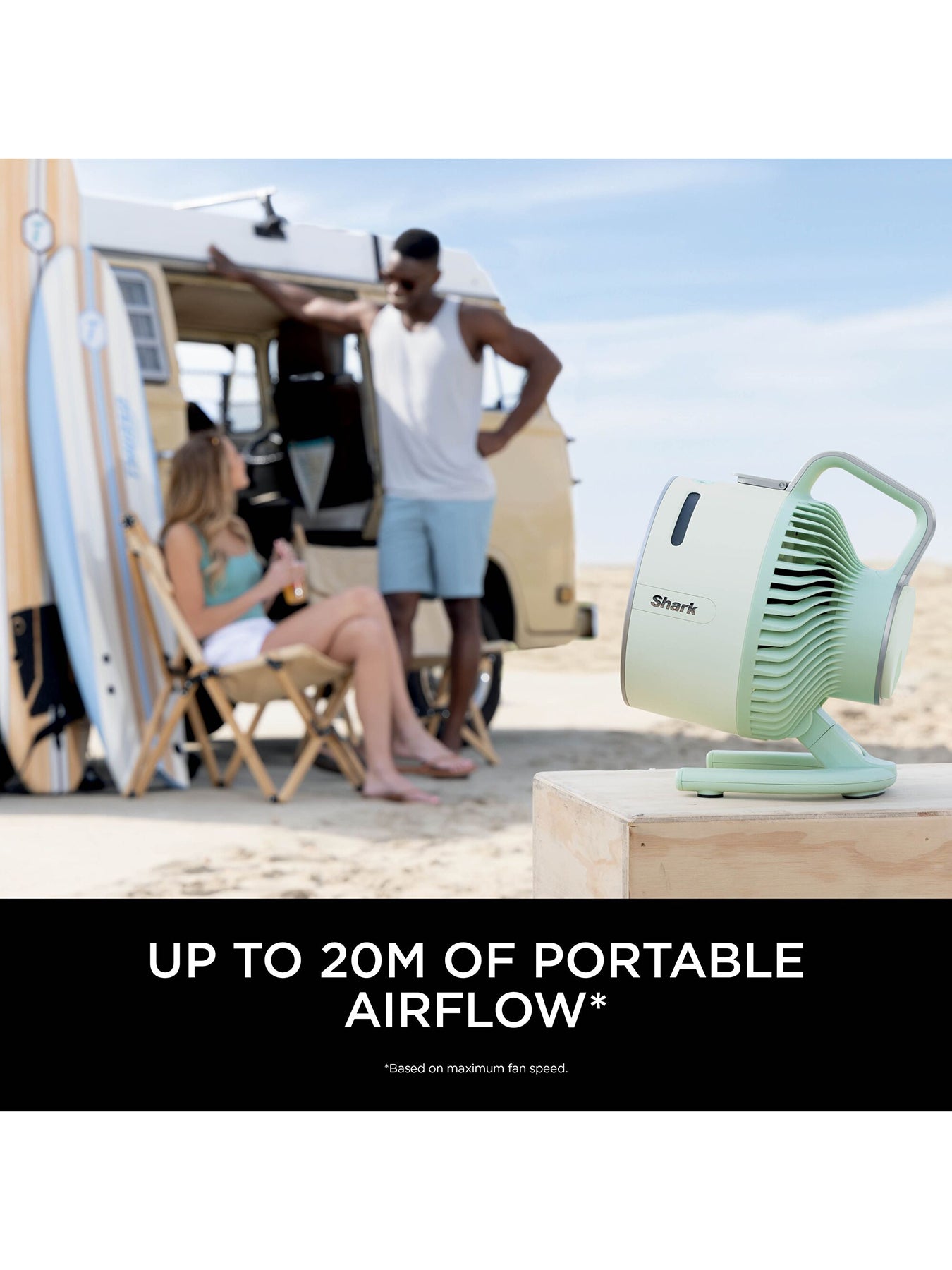 FlexBreeze HydroGo Portable Misting Fan Green
