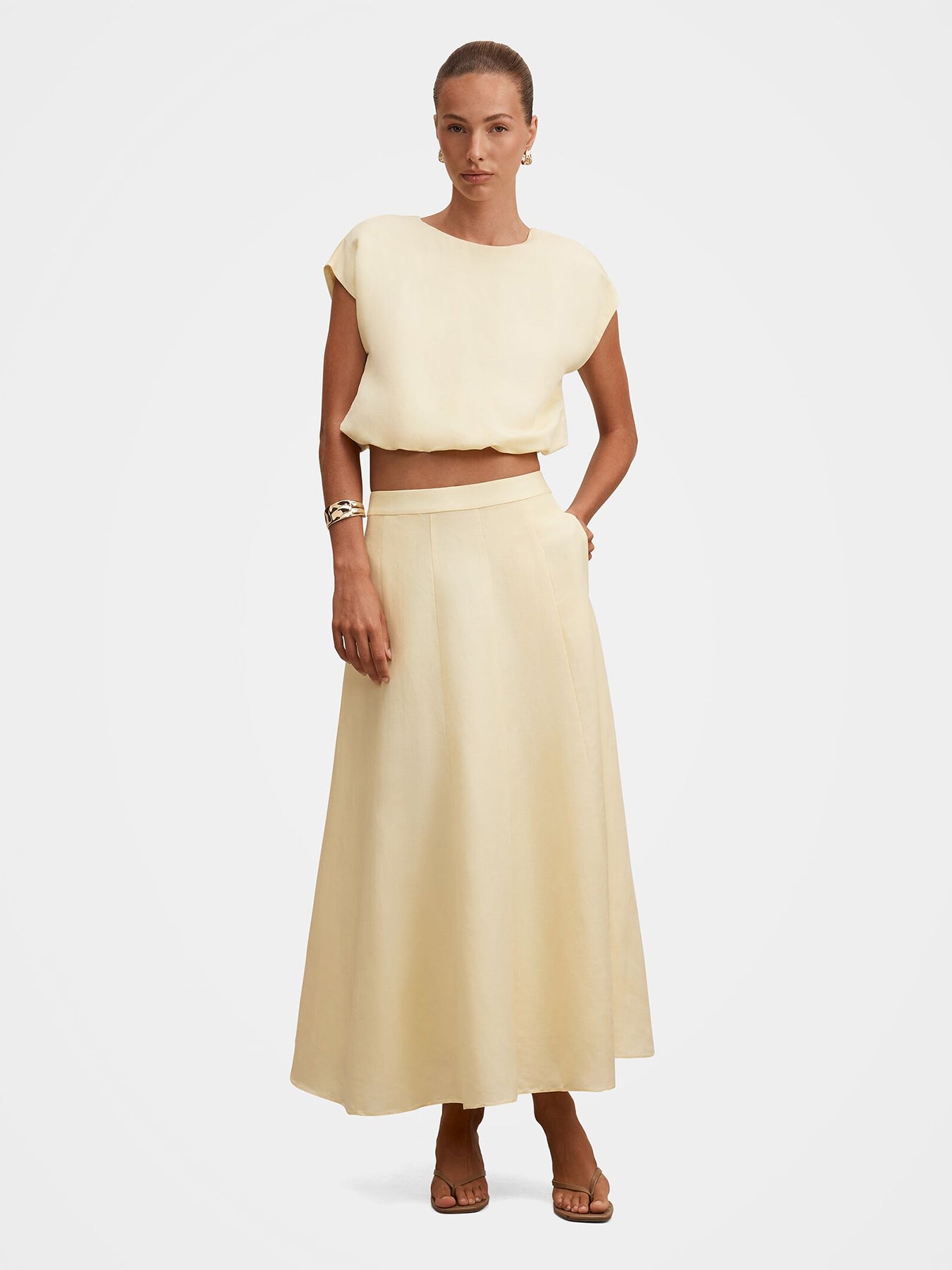 Georgina Godet Skirt Yellow