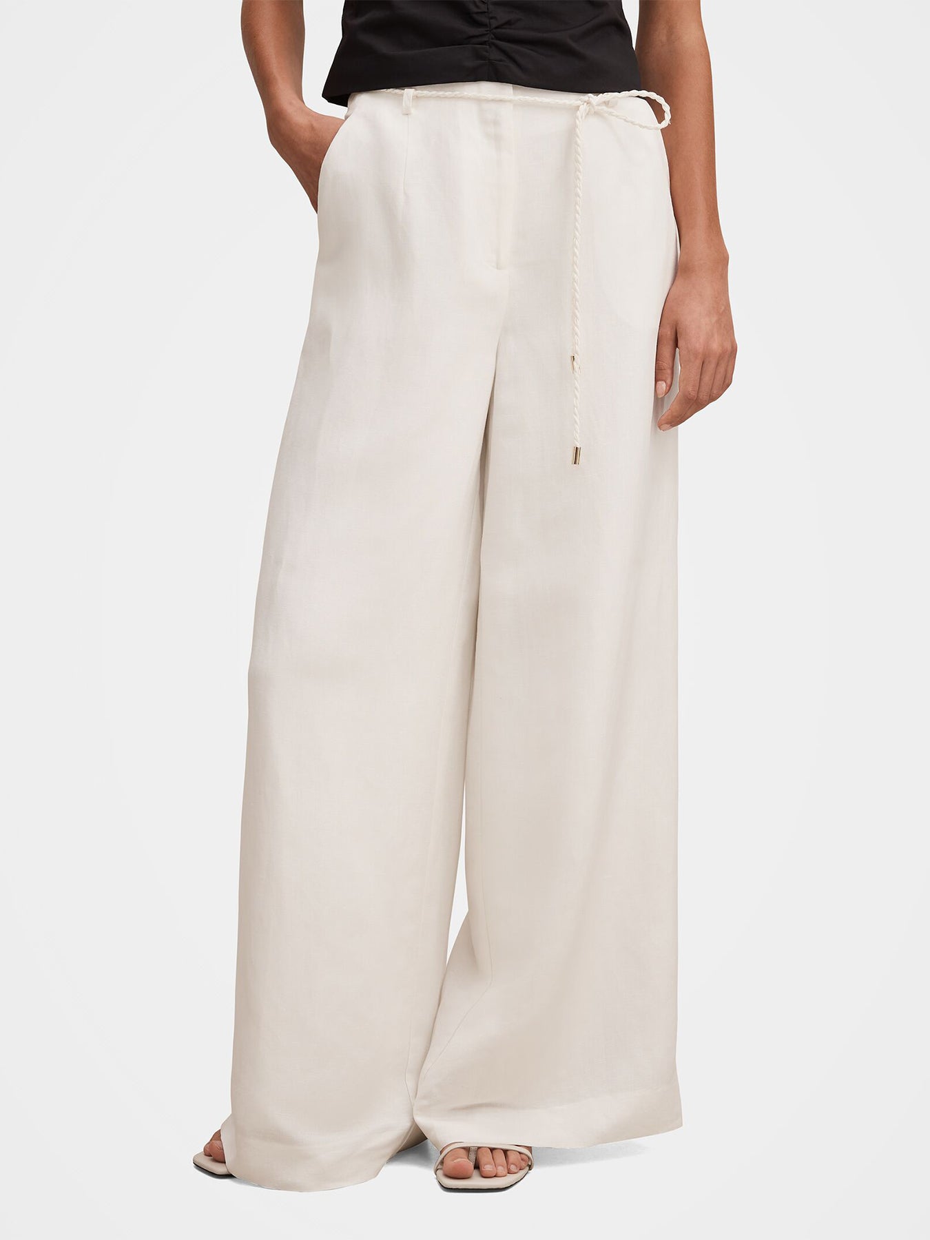 Myla Wide Leg Trousers White