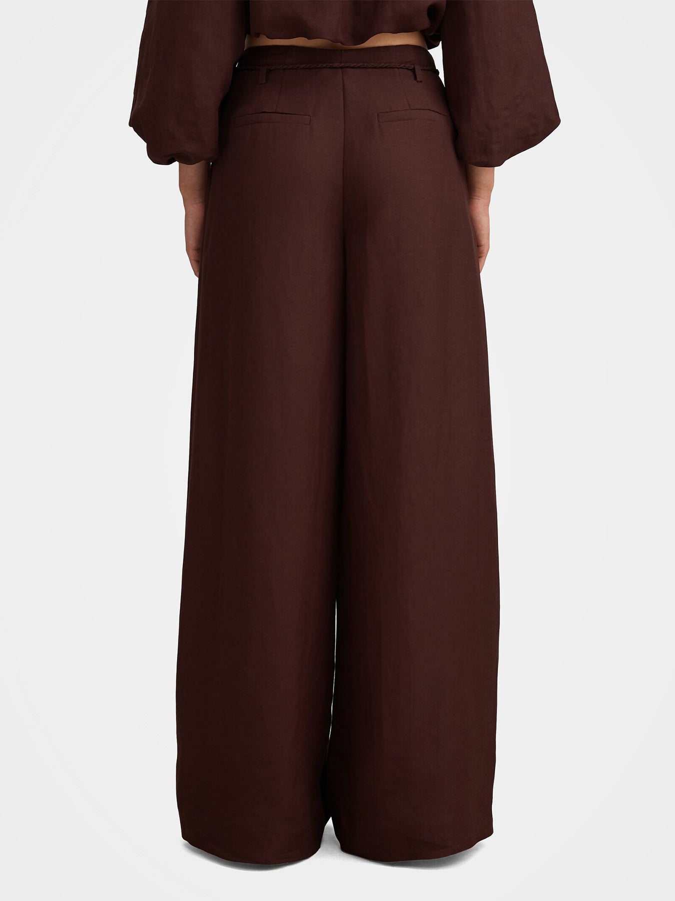 Myla Wide Leg Trousers Brown