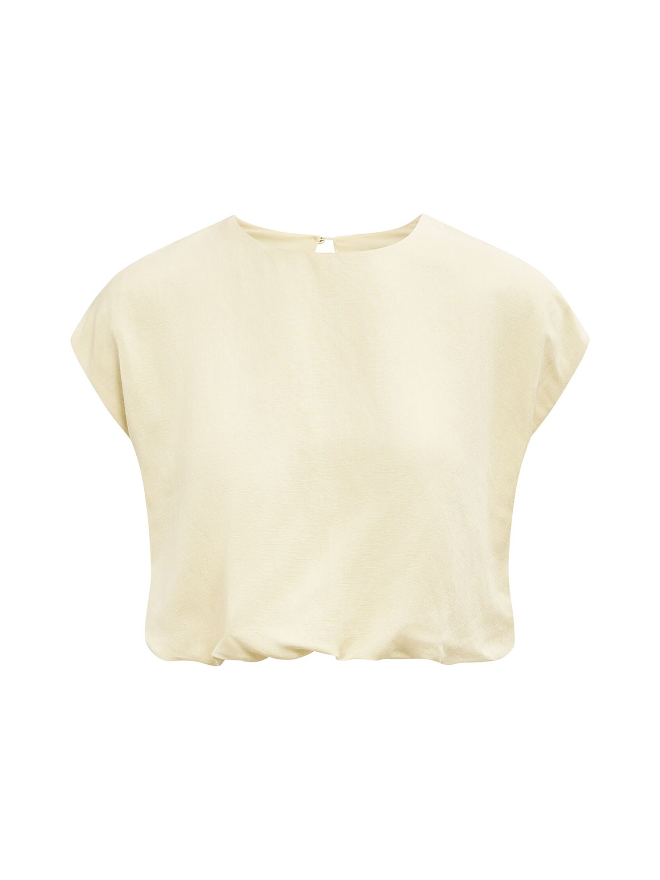 Georgina Bubble Hem Top Yellow