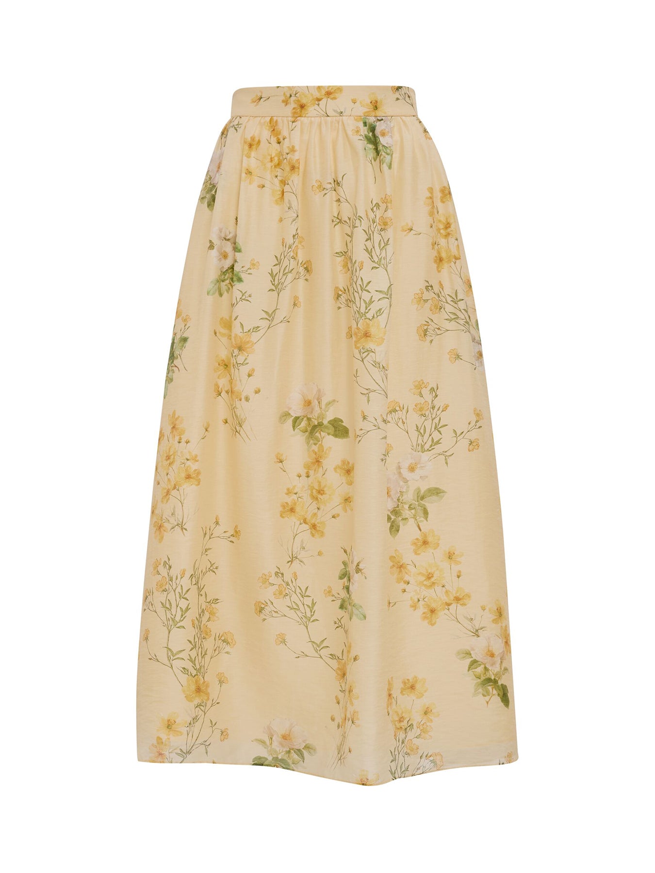 Palmer Pleated Skirt Printed Yellow
