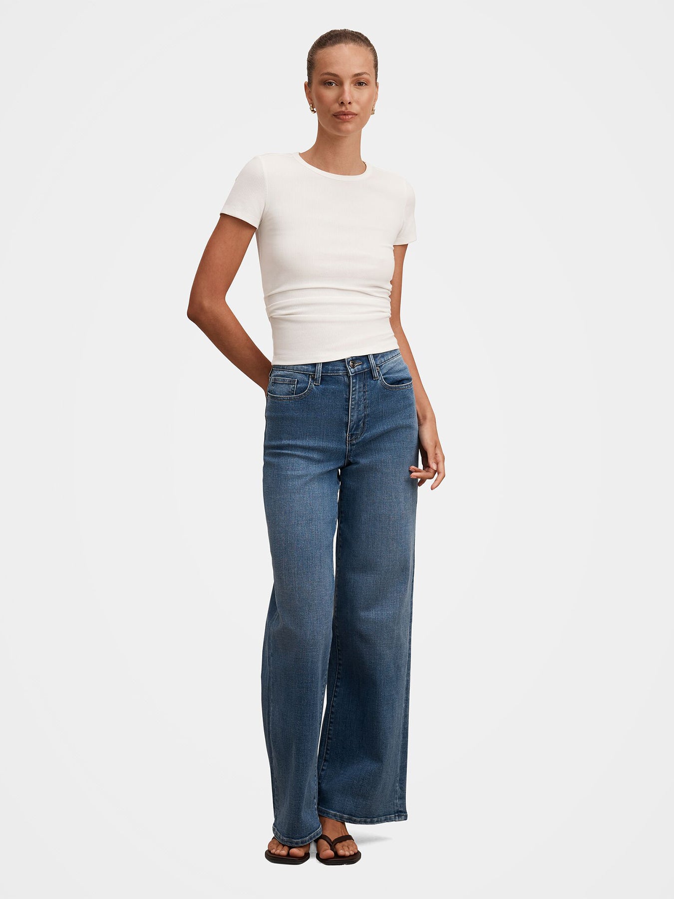 Kelly Tuck Detail T-Shirt White