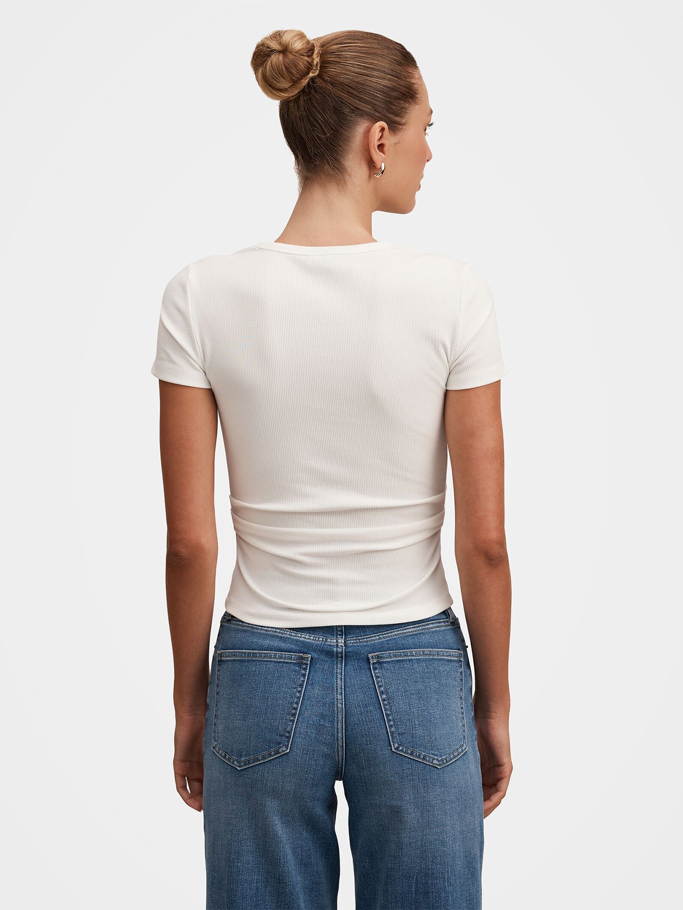 Kelly Tuck Detail T-Shirt White