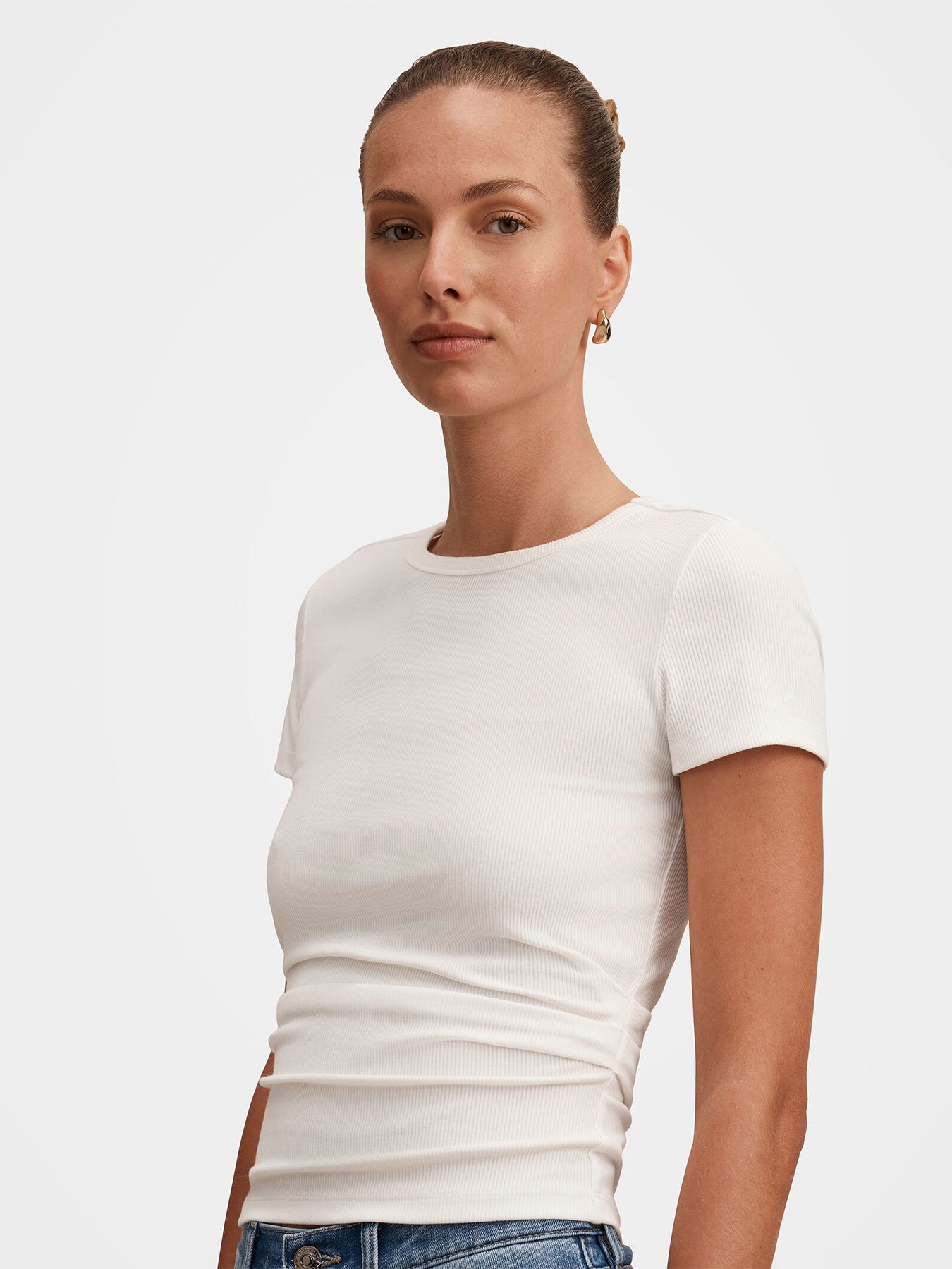 Kelly Tuck Detail T-Shirt White
