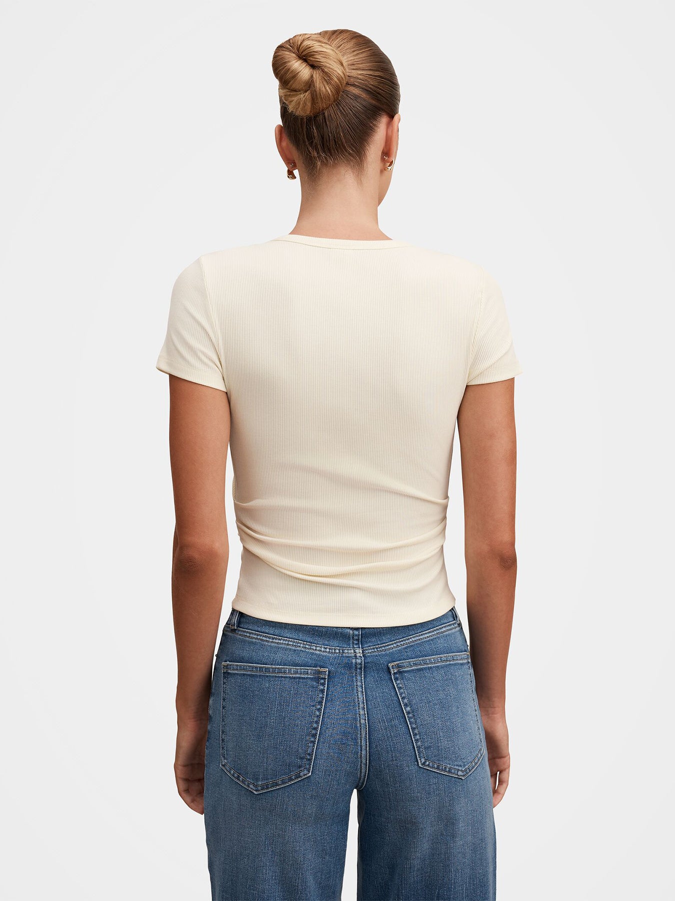 Kelly Tuck Detail T-Shirt Yellow