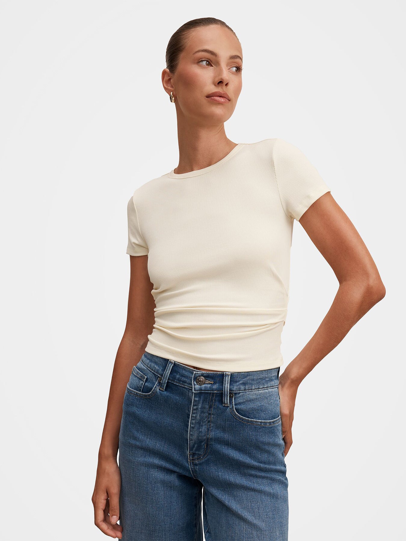 Kelly Tuck Detail T-Shirt Yellow
