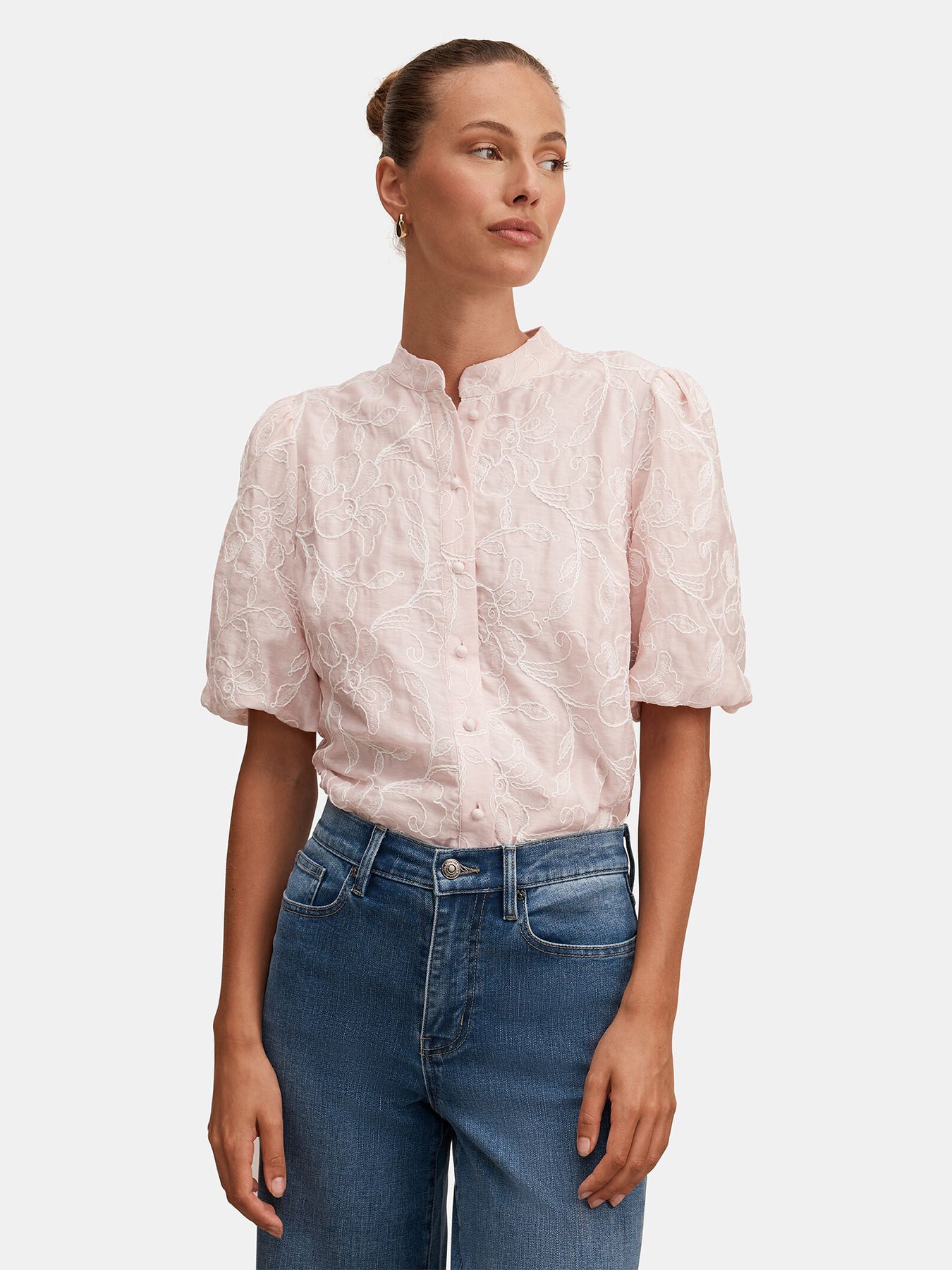 Arlow Embroidered Blouse Pink