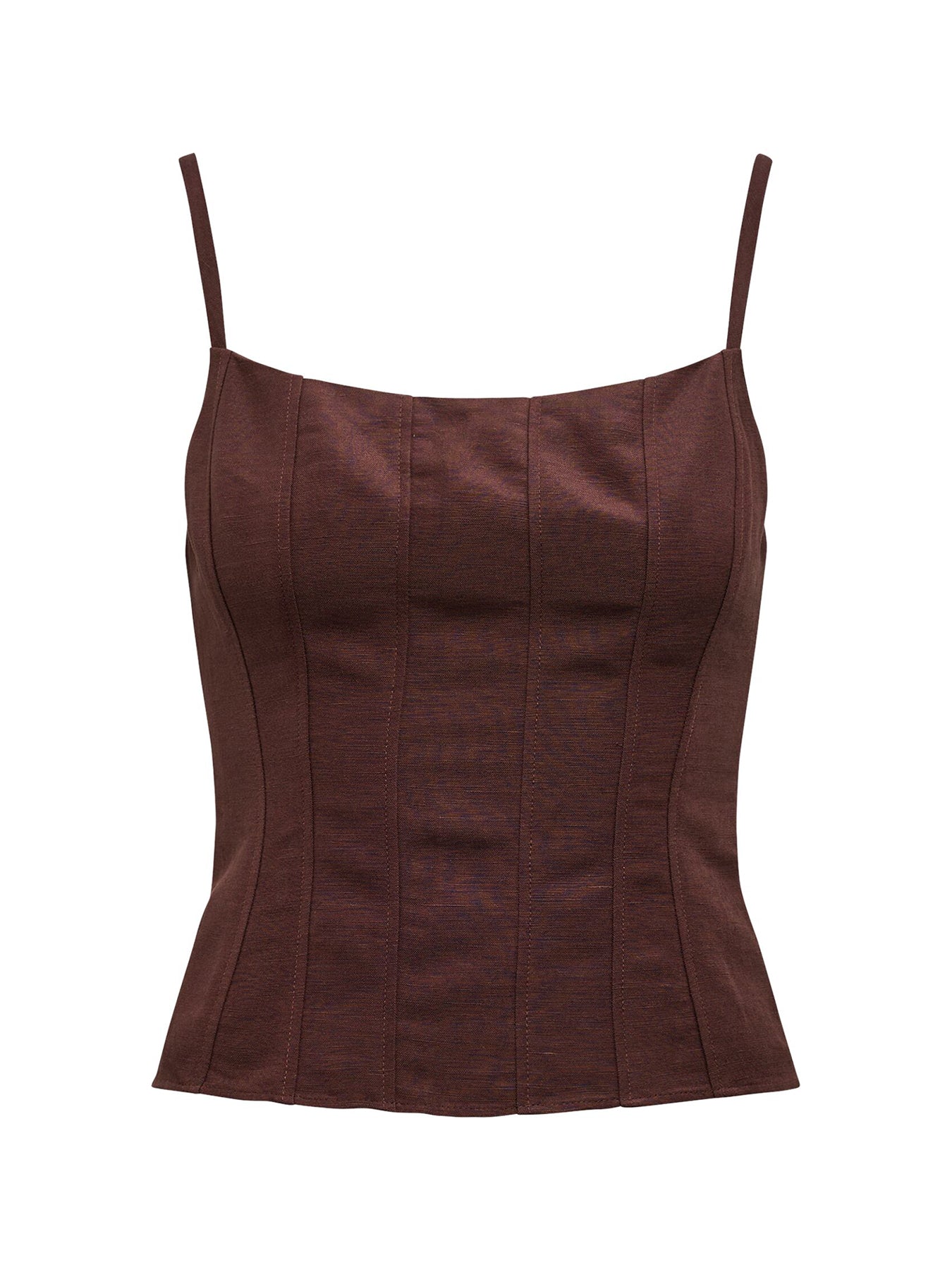 River Corset Top Brown