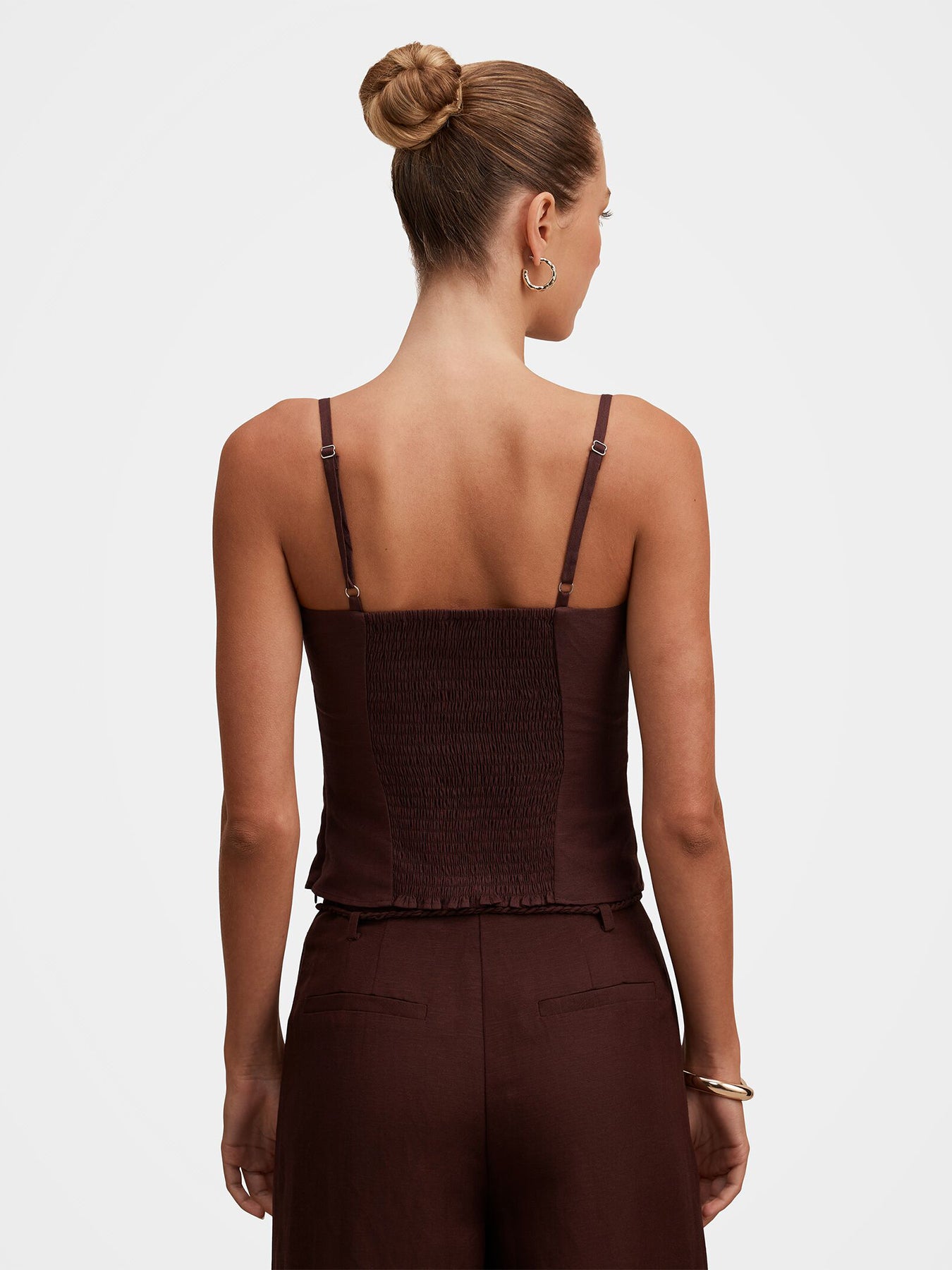 River Corset Top Brown