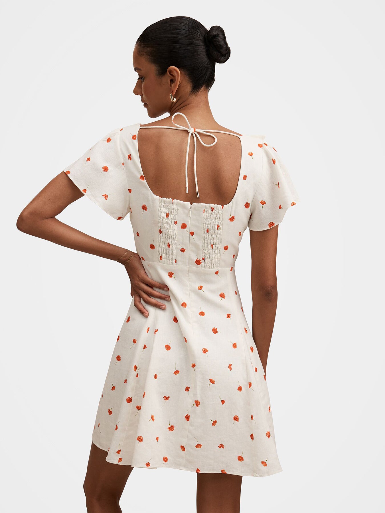 Riley Petite Ruffle Neck Mini Dress