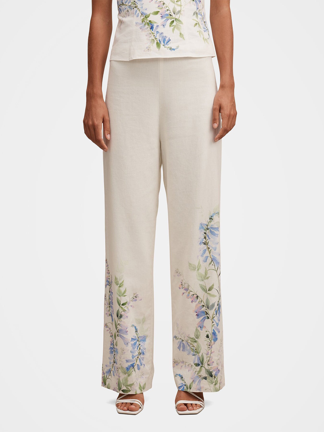 Soleil Floral Print Wide Leg Trousers Floral Print