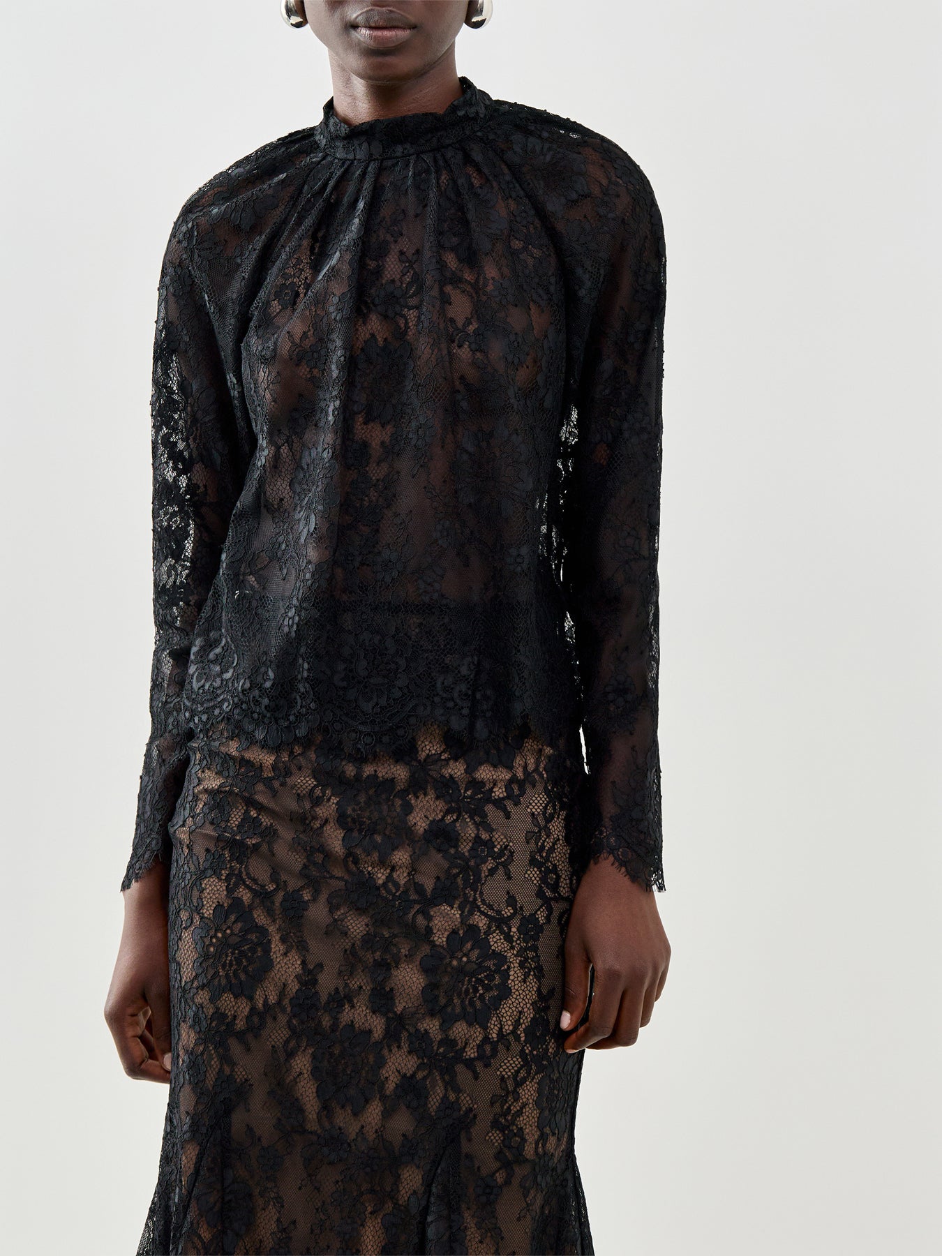 Lace Blouse Black