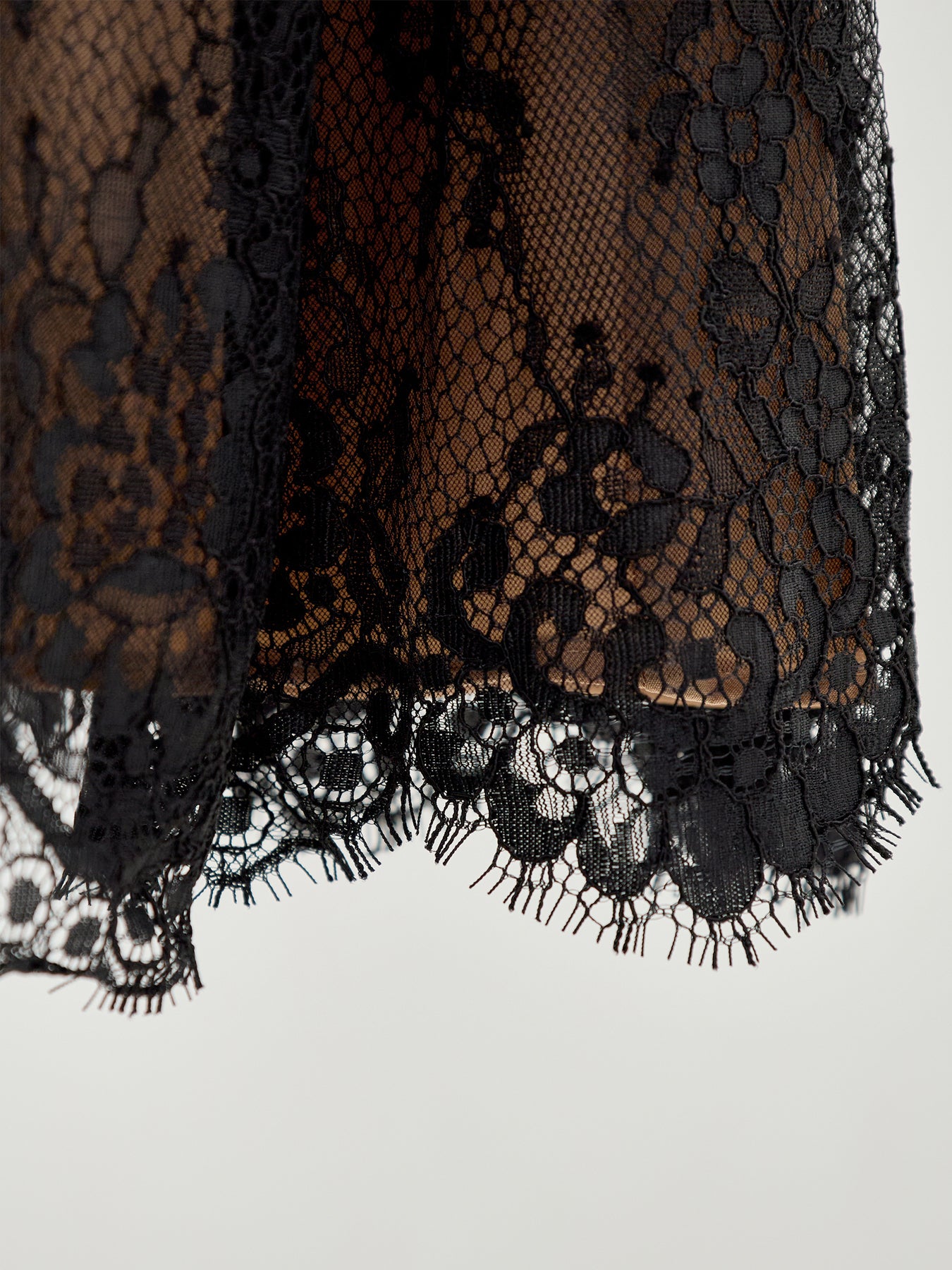 Lace Midi Skirt Black
