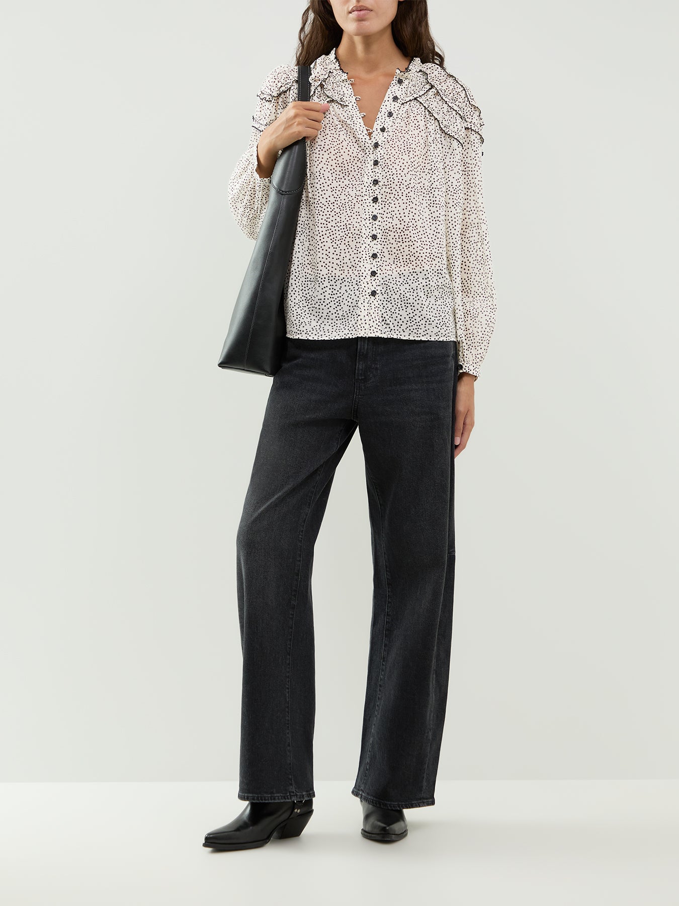 Arellia Skimmer Cotton Blend Barrel Jeans