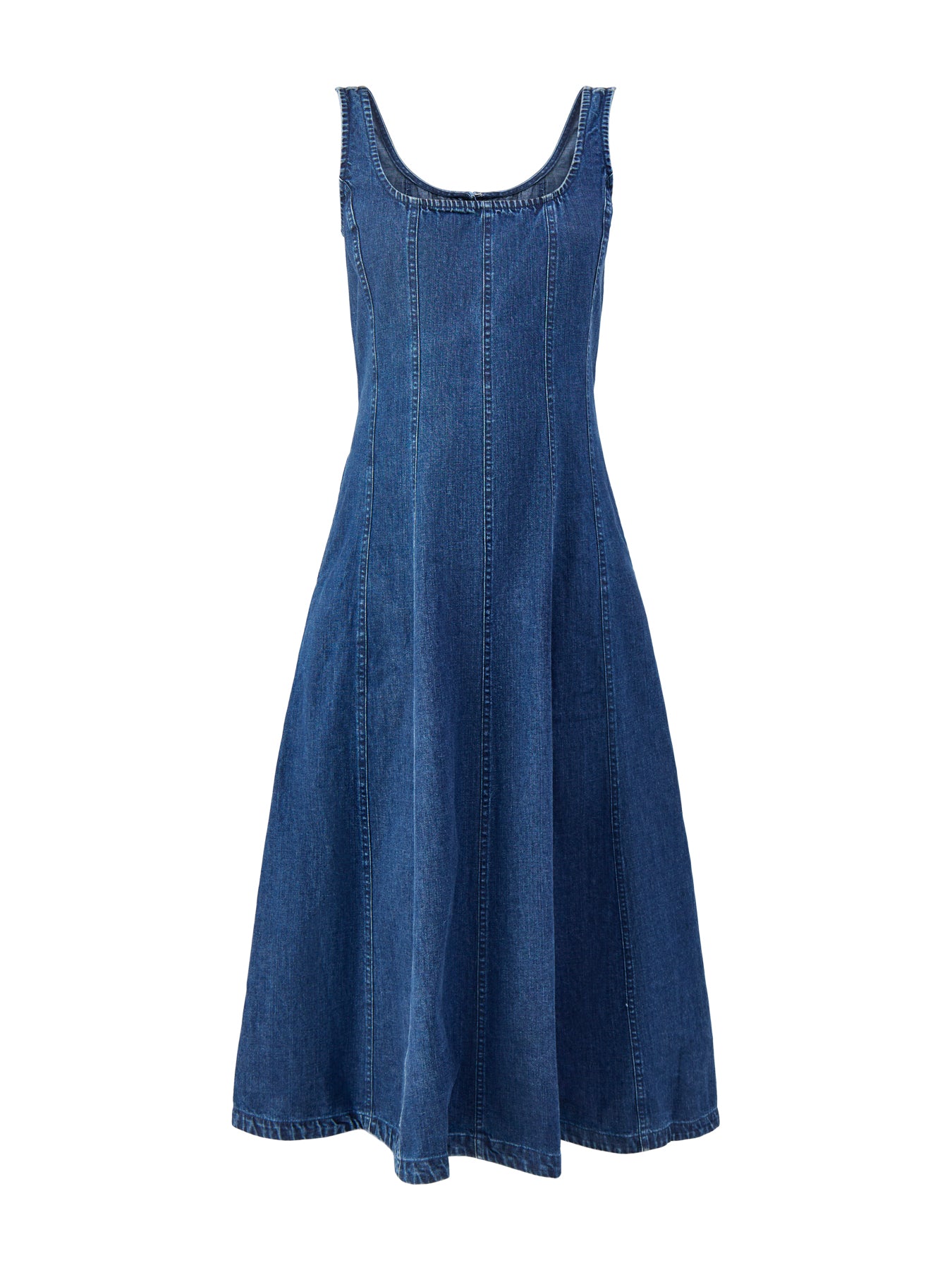 Rowe Denim Midi Dress Blue