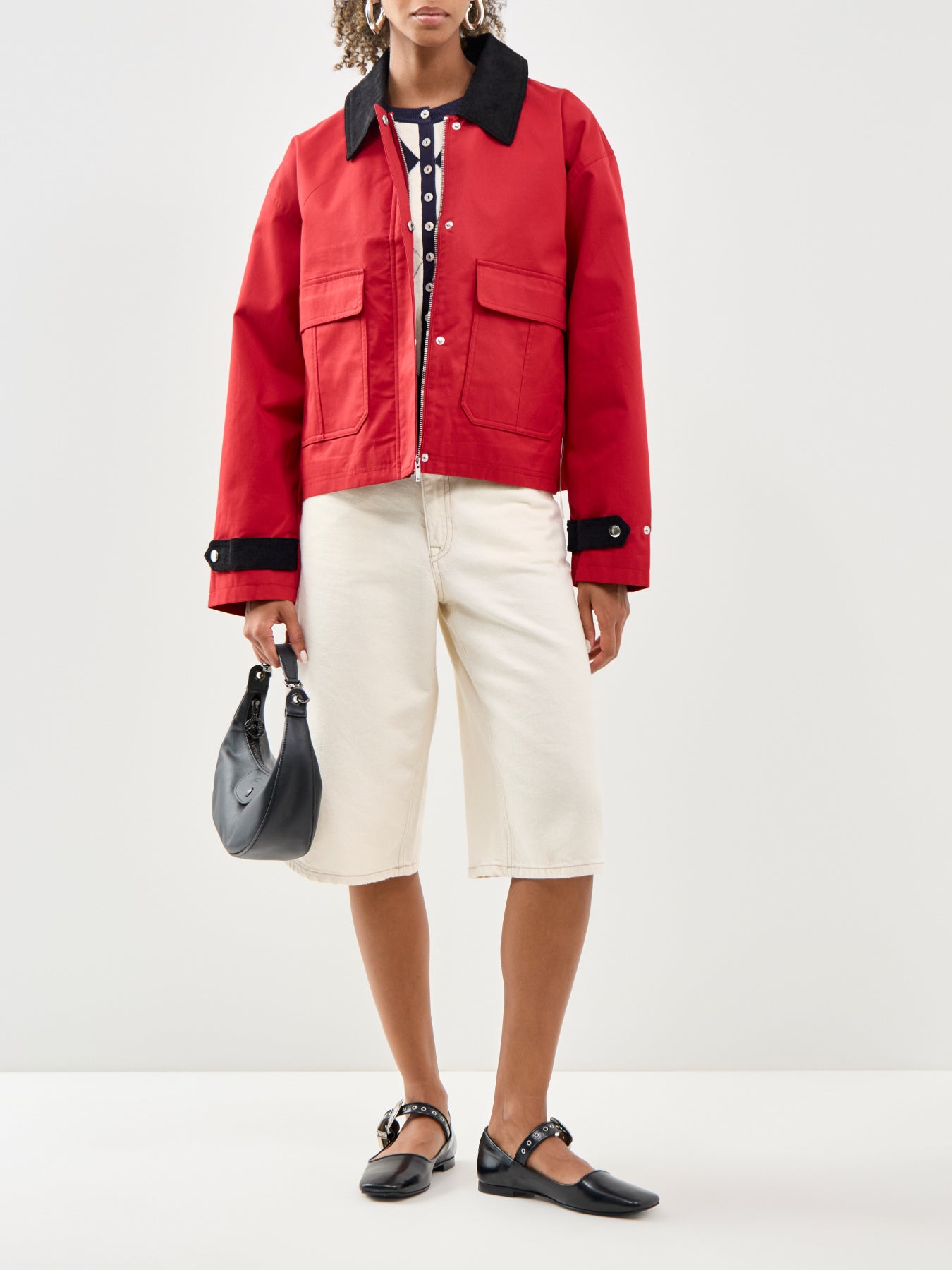 Cropped Freddie Barn Jacket Red
