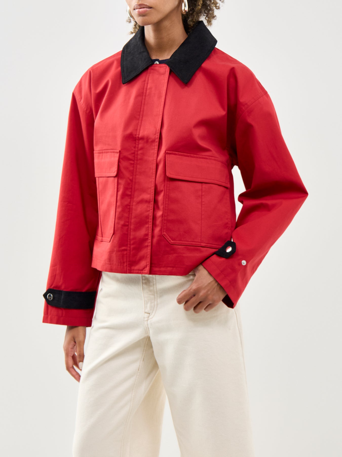 Cropped Freddie Barn Jacket Red