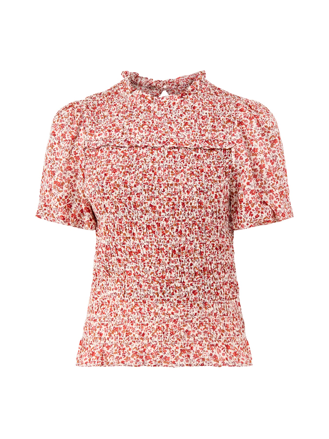 Nicola Shirred Blouse Pink
