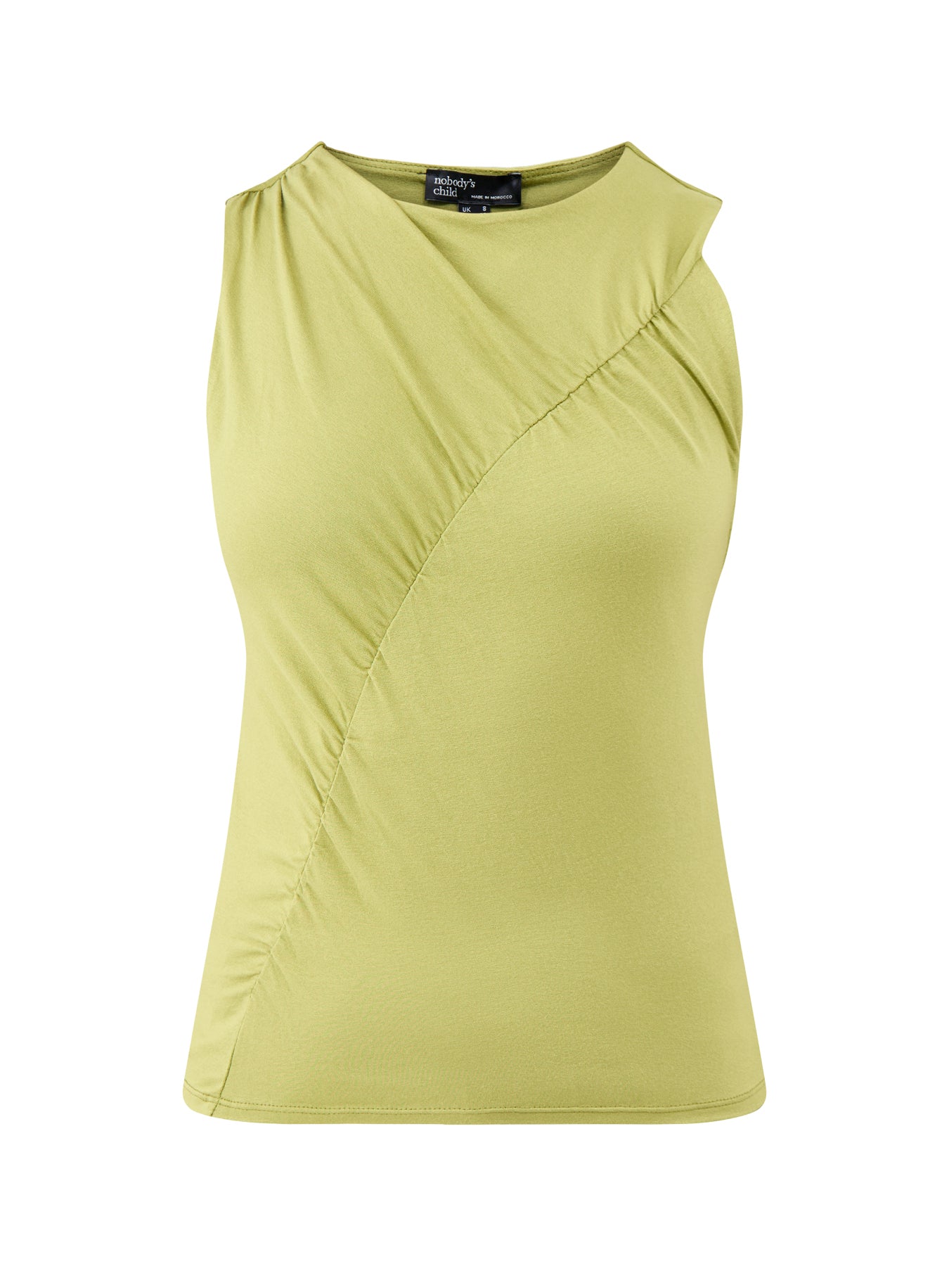 Sleeveless Ruched Top Green