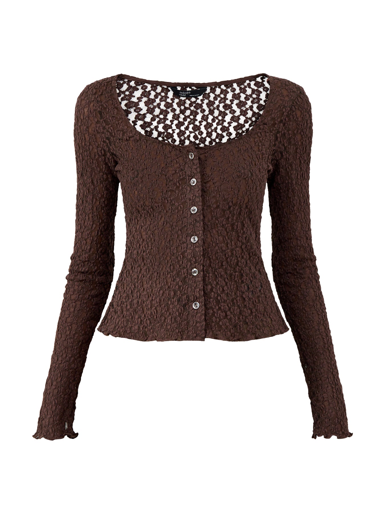 All Over Lace Scoop Neck Cardigan