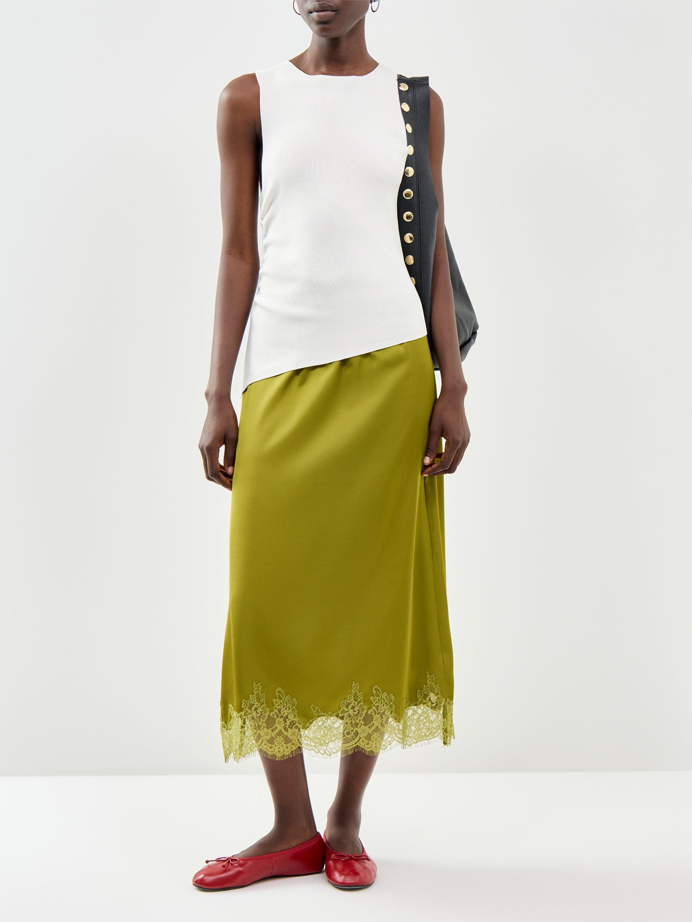 Halo Midi Skirt Green