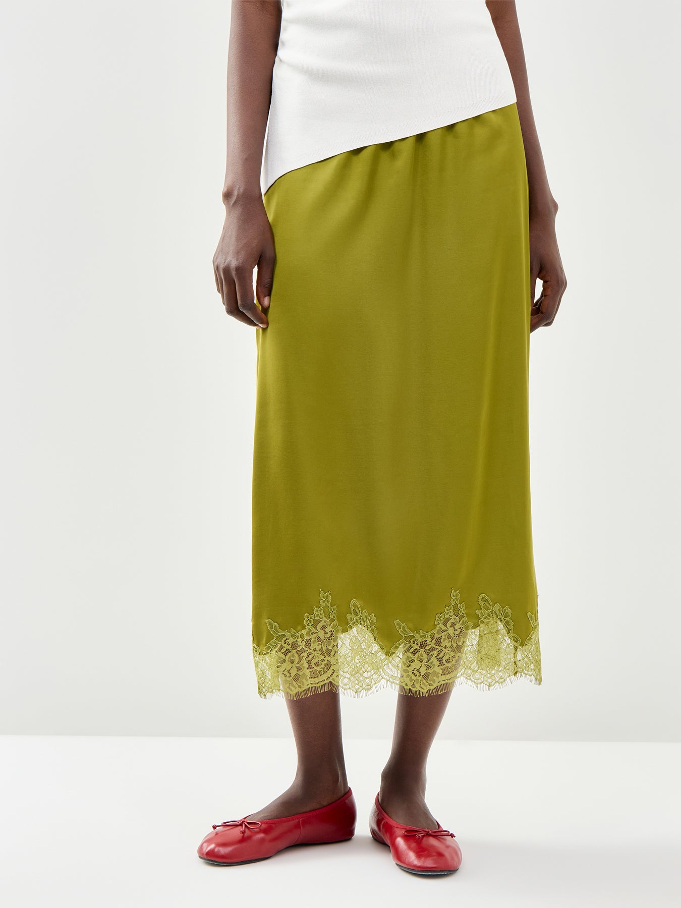 Halo Midi Skirt Green