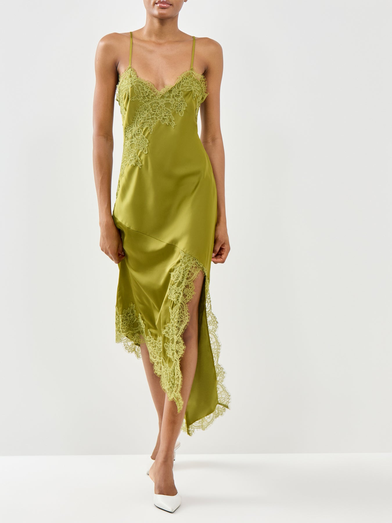 Zaria Midaxi Slip Dress Green