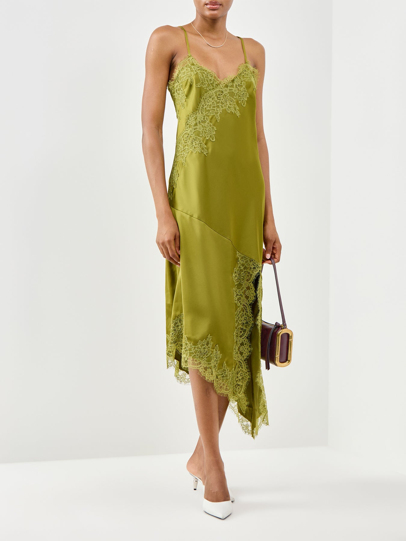 Zaria Midaxi Slip Dress Green