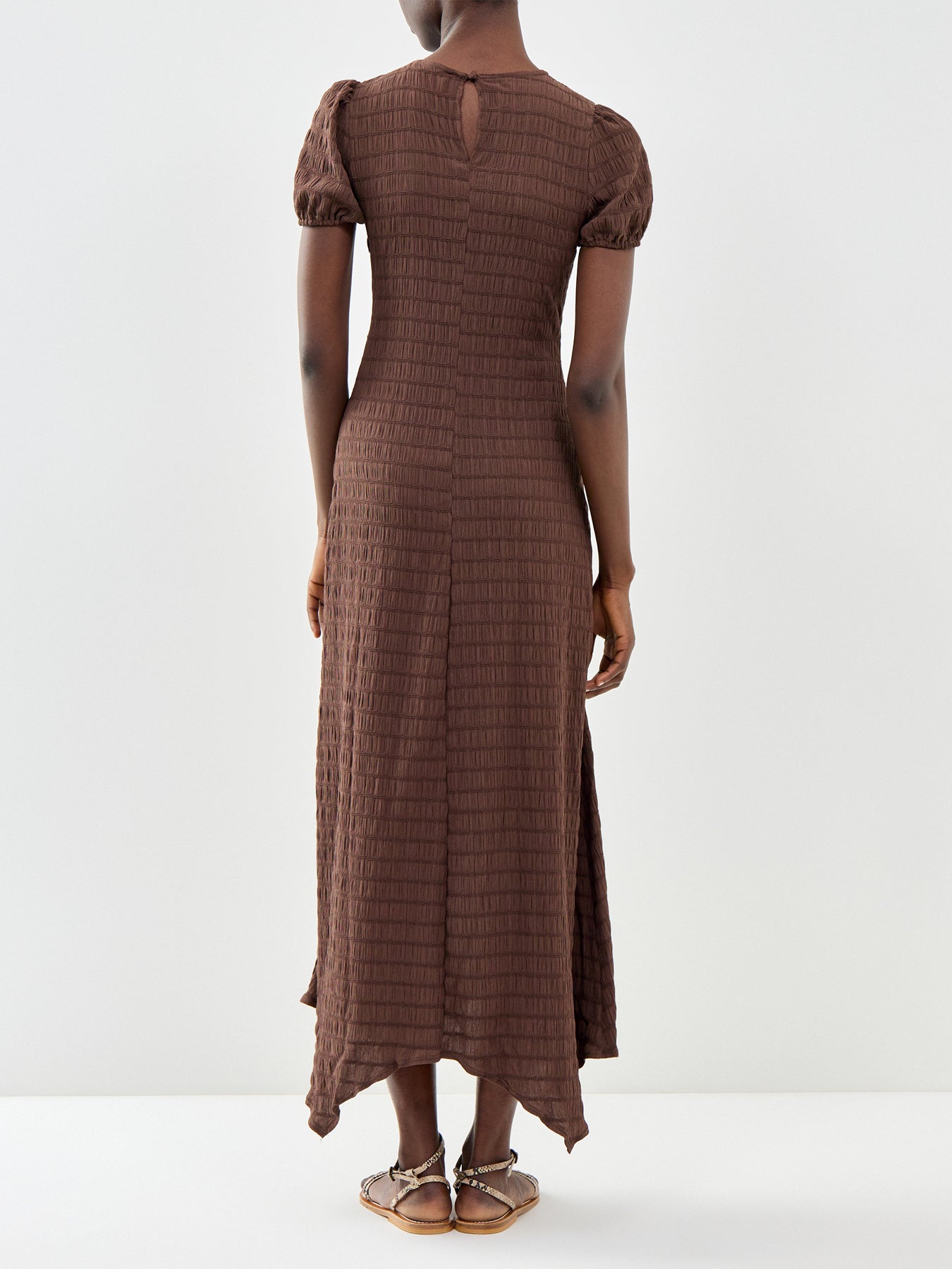 Cassandra Midi Dress Brown