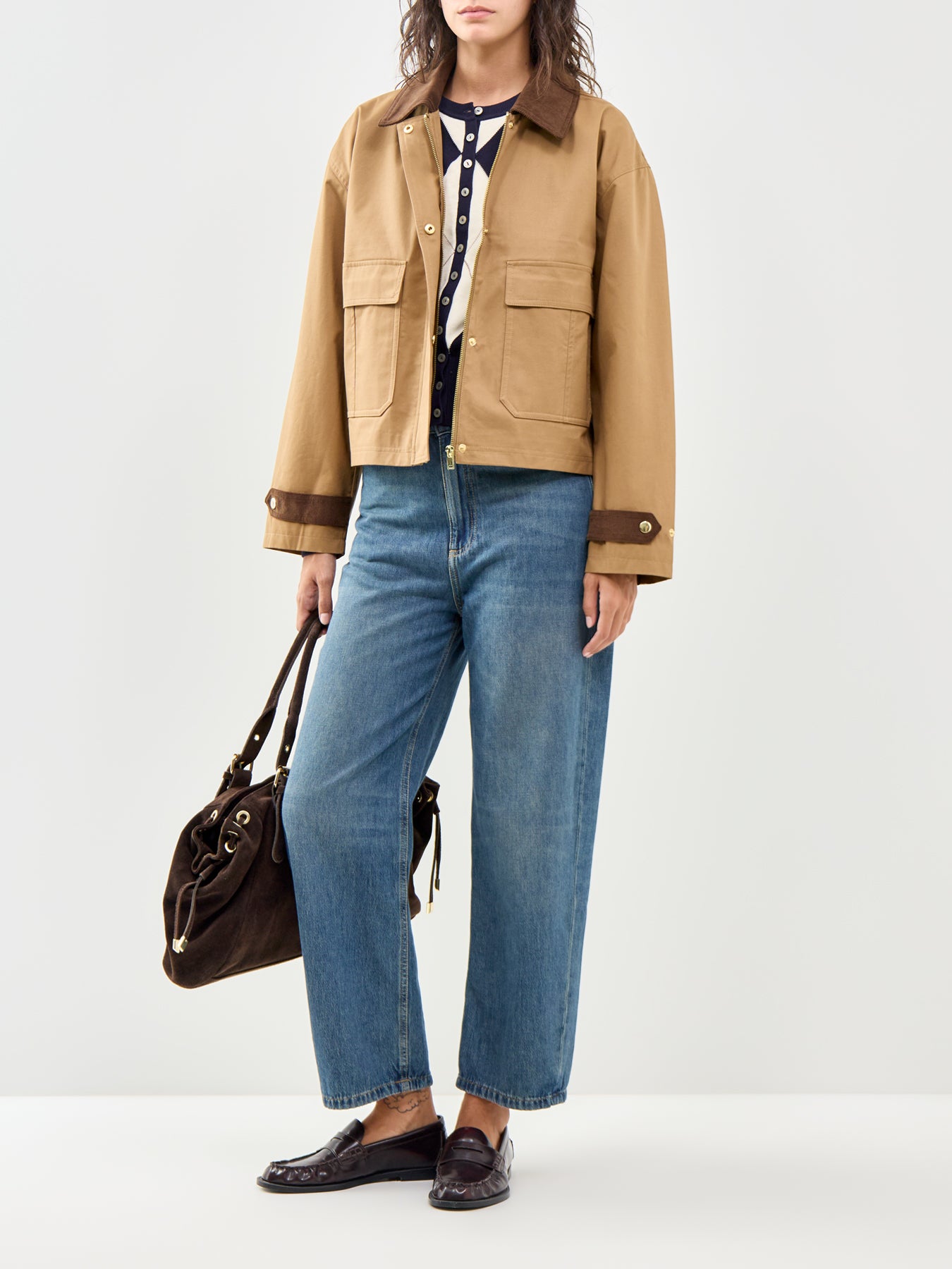 Cropped Freddie Barn Jacket Beige