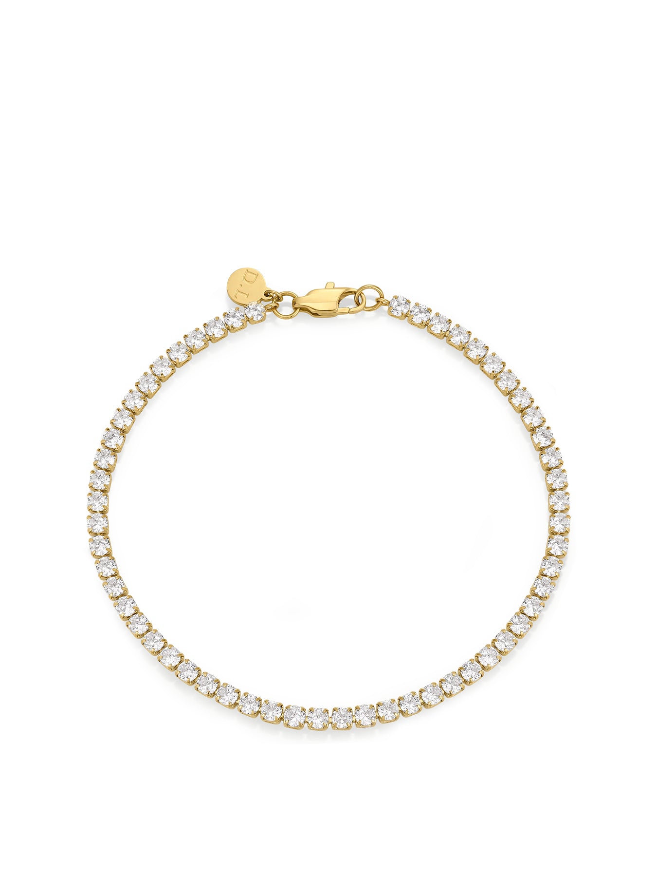 Tennis Bracelet 18.5cm Gold