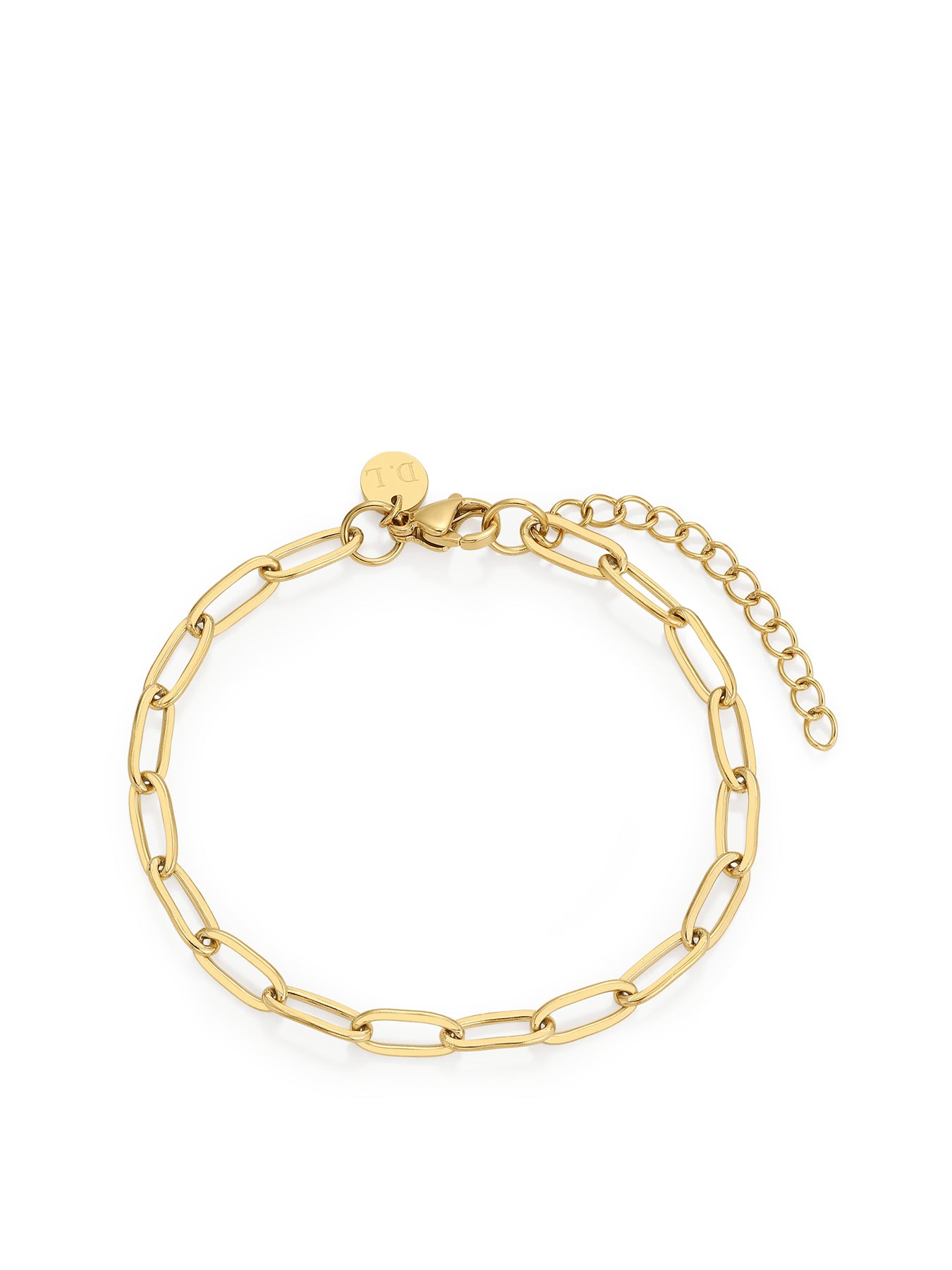Paperclip Chain Bracelet Gold