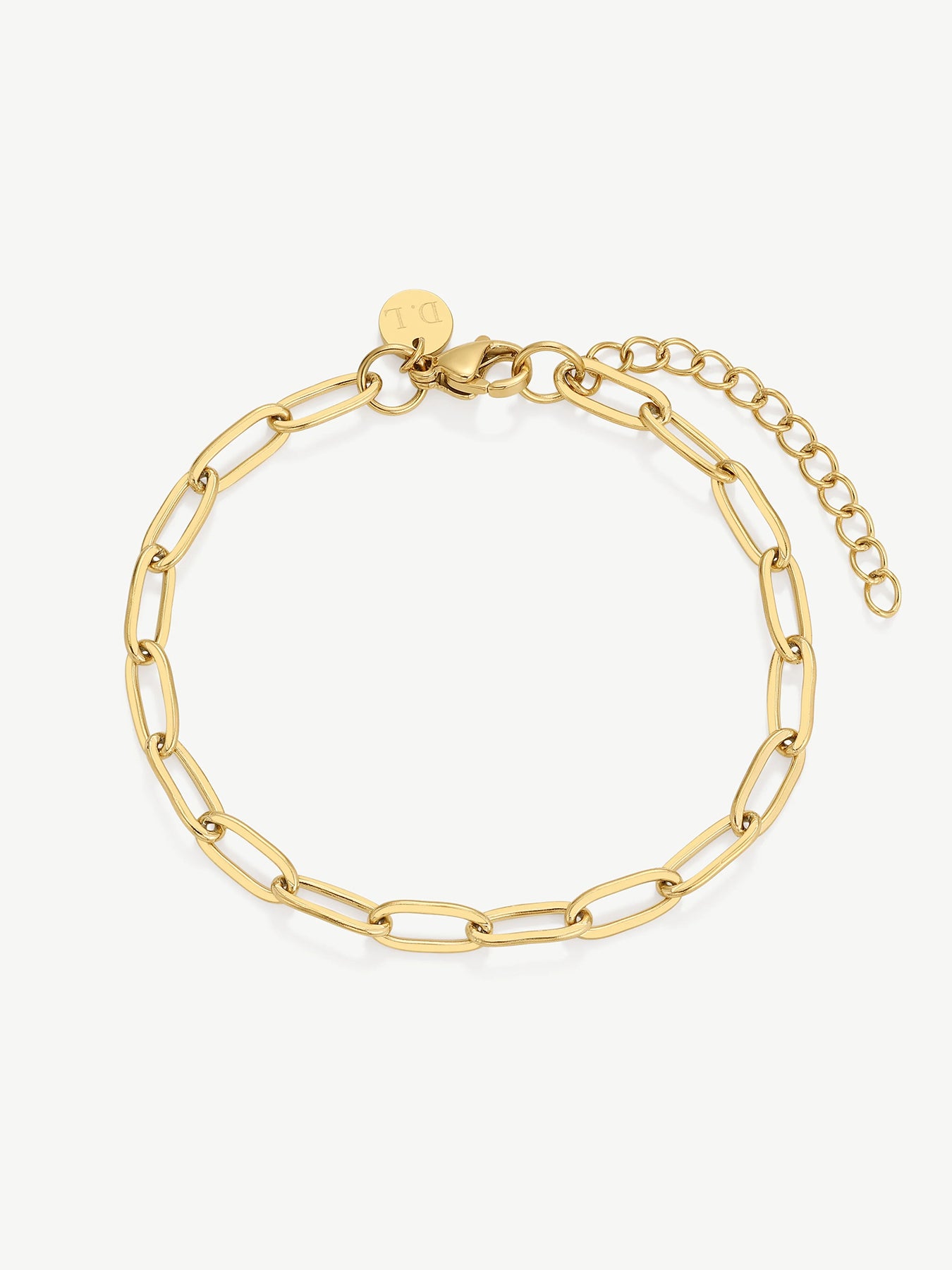 Paperclip Chain Bracelet Gold