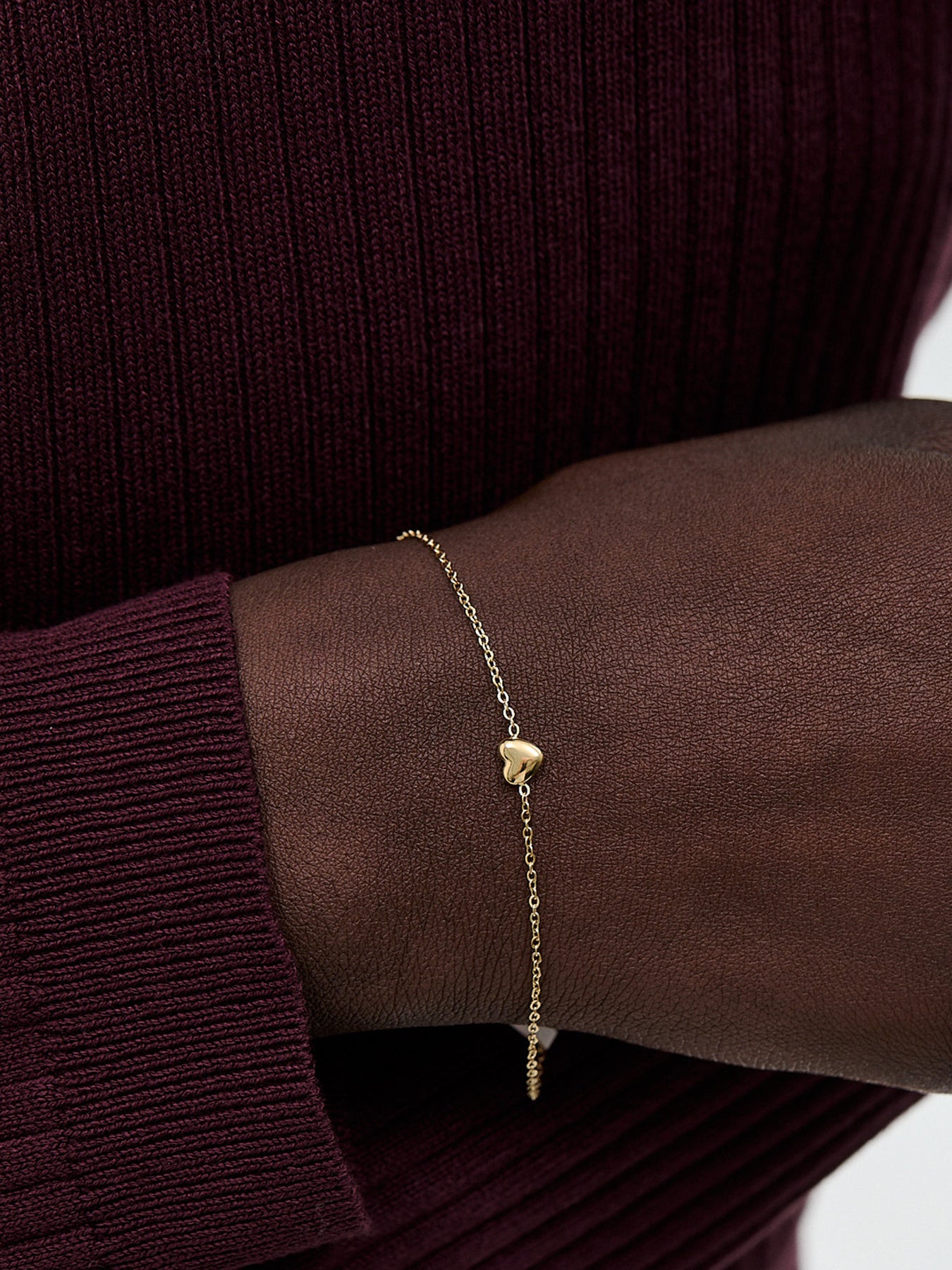 Mini Heart Bracelet Gold