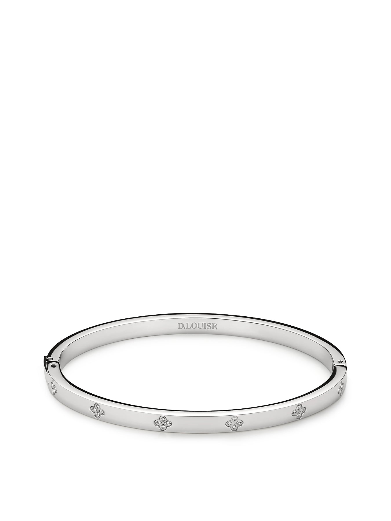 Clover Slim Bangle Silver