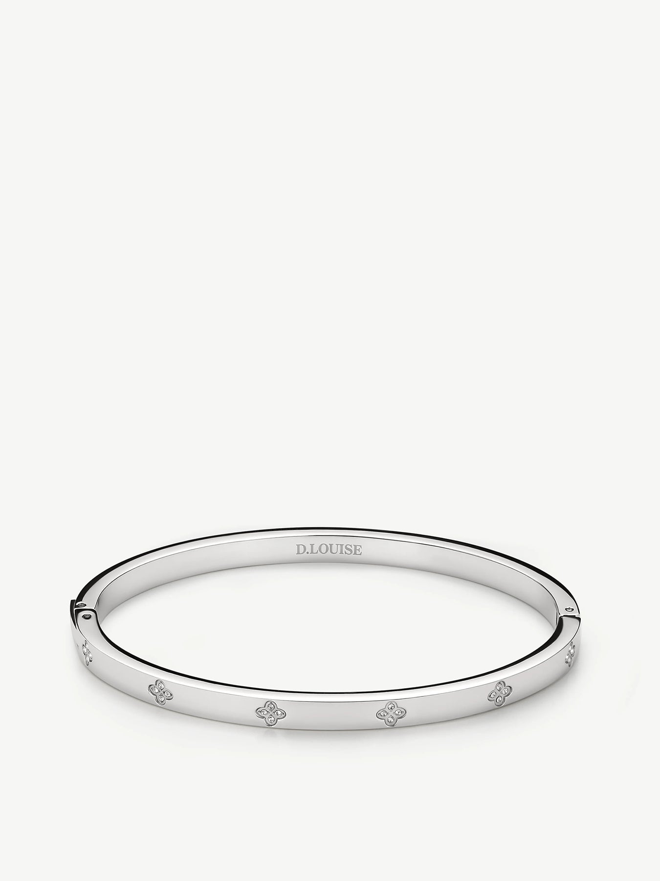 Clover Slim Bangle Silver