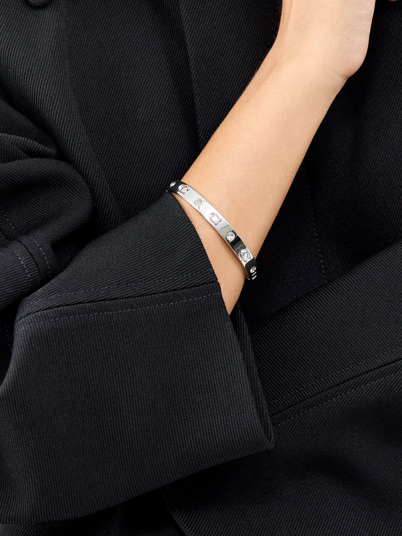 Clover Slim Bangle Silver