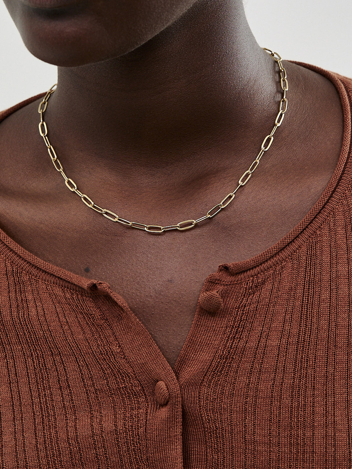 Paperclip Necklace Gold