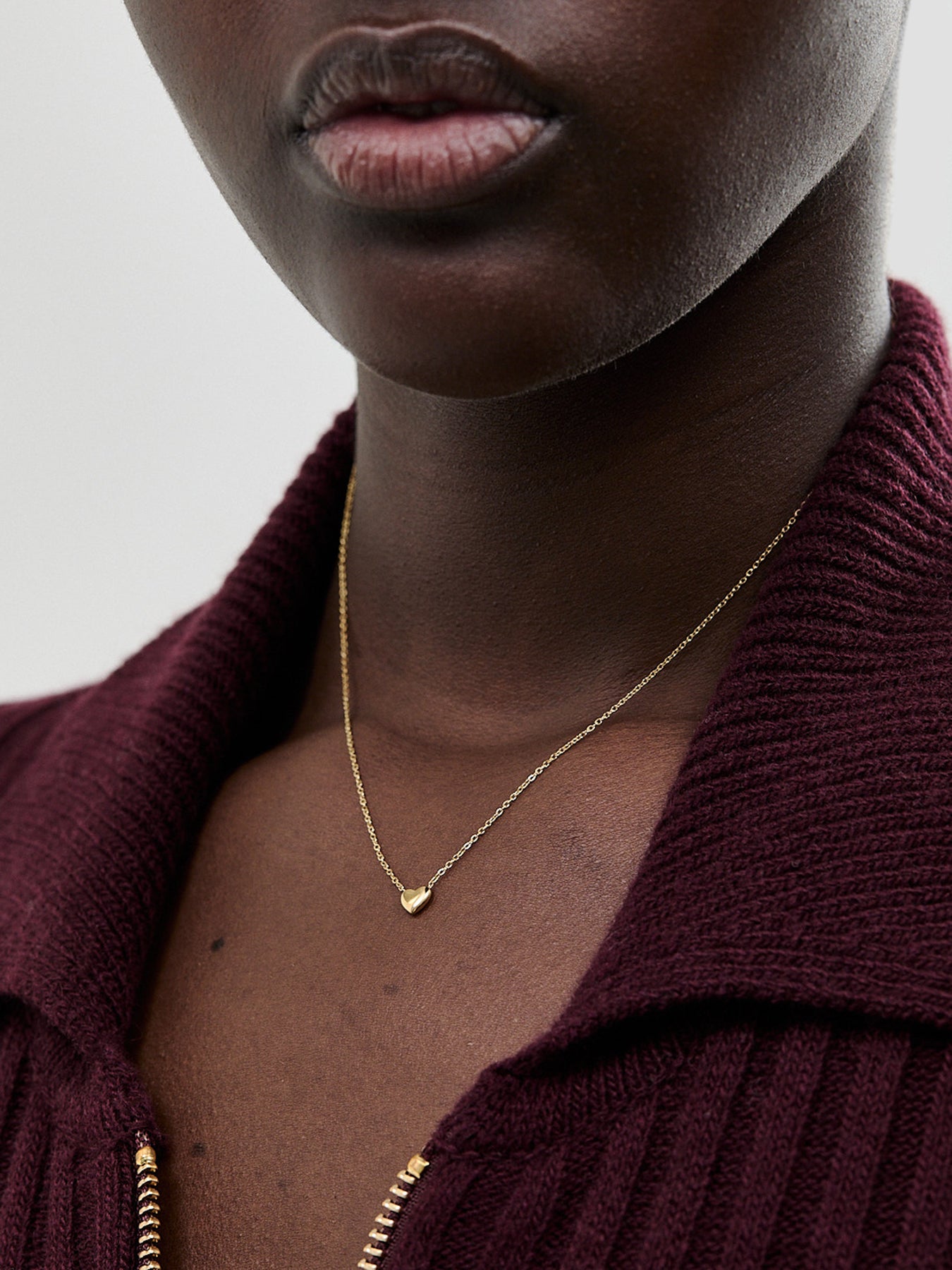 Mini Heart Necklace Gold