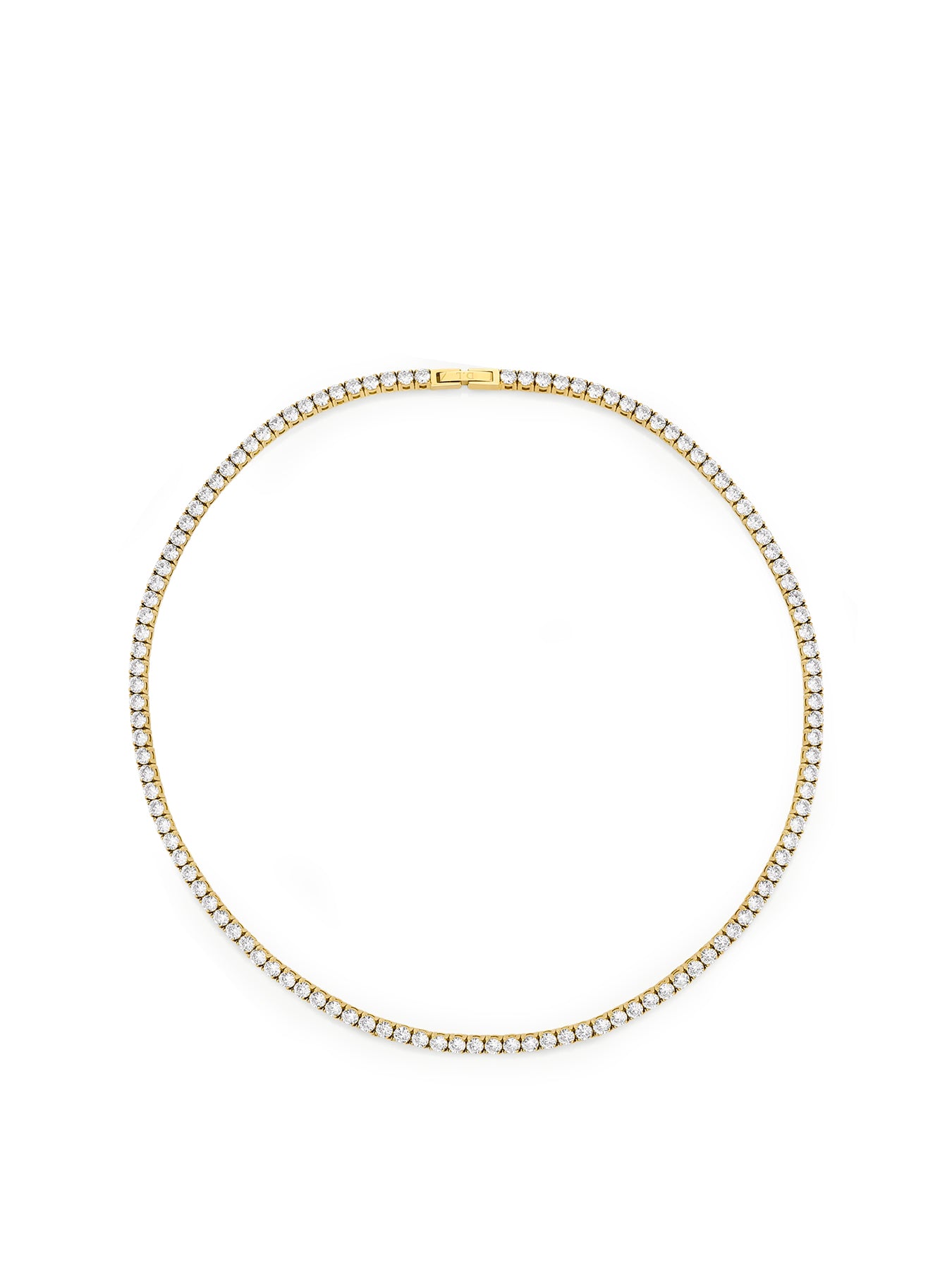 Luxe Tennis Necklace Silver