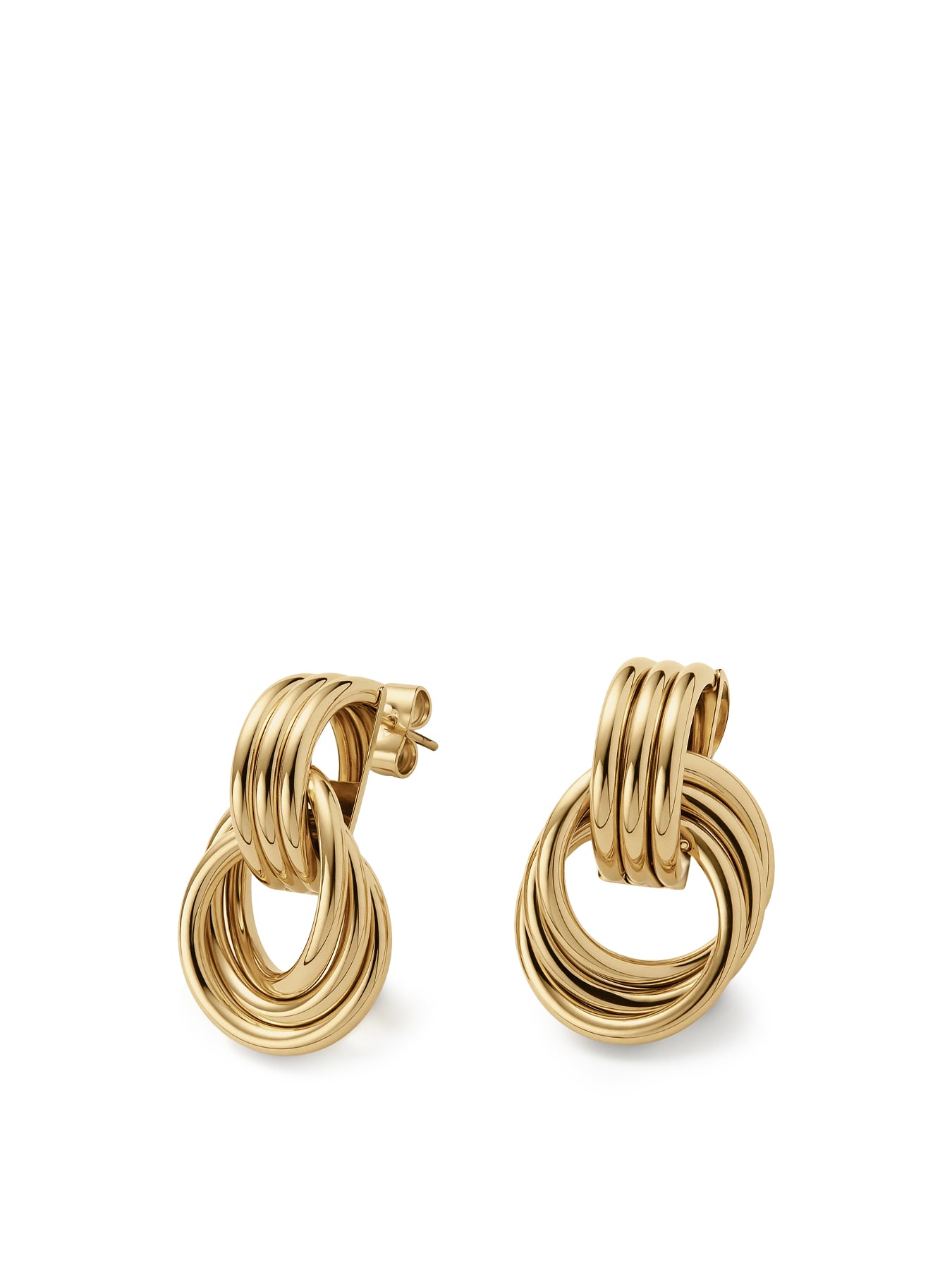 Knot Statement Stud Earrings Gold
