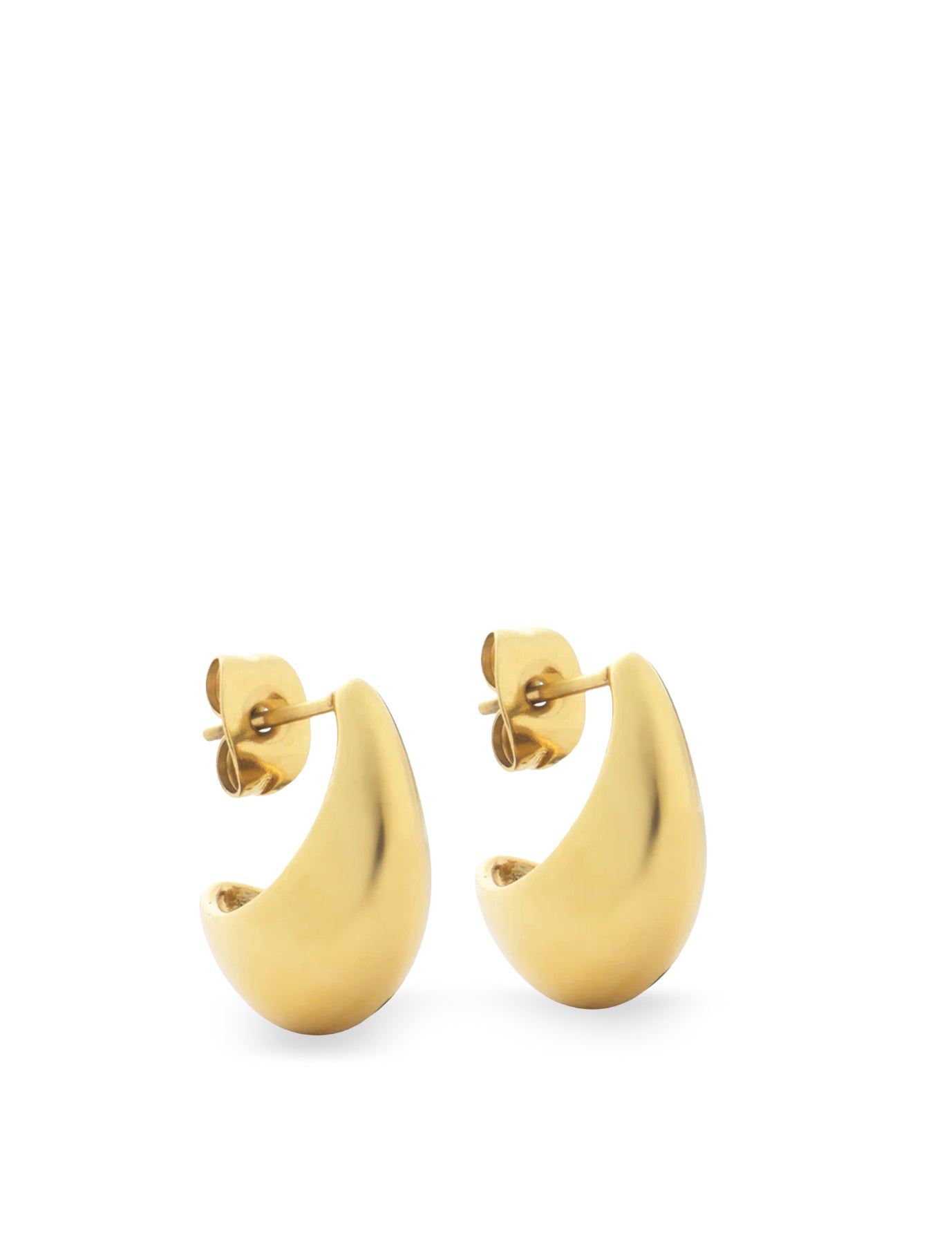 Curved Mini Hoops Gold